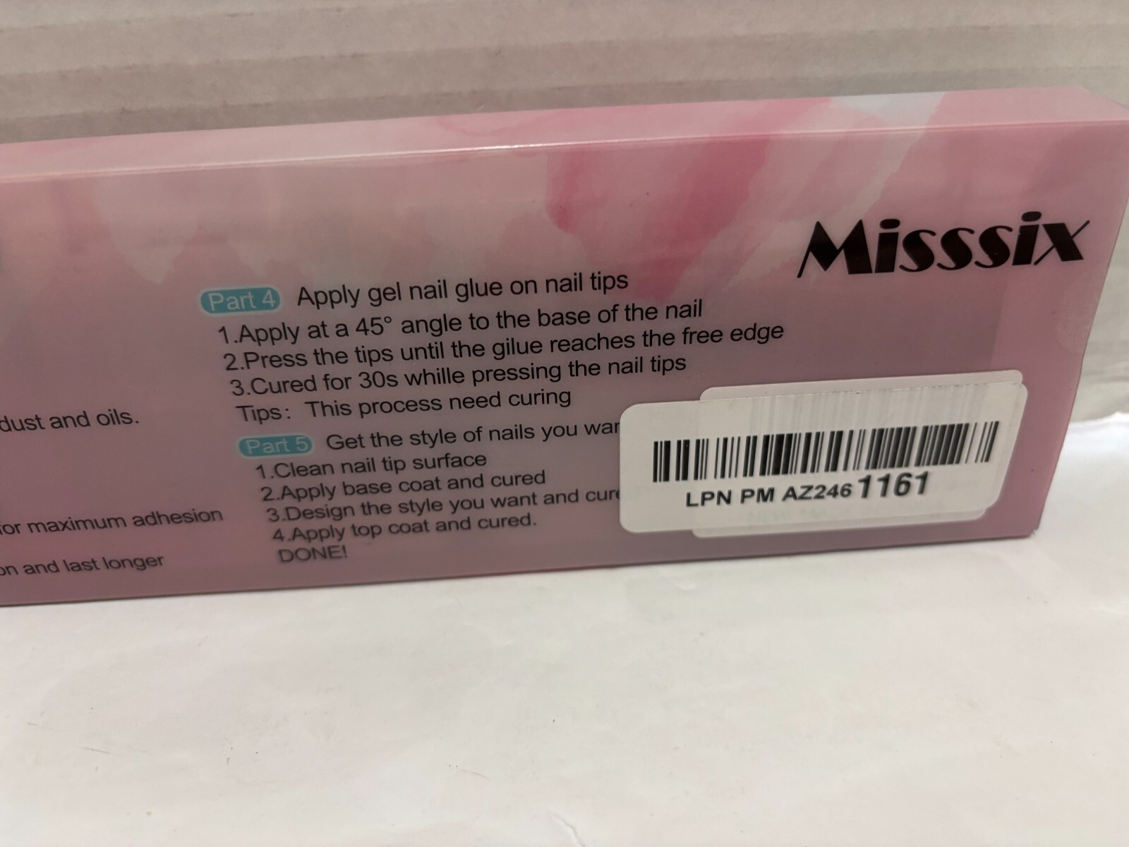 Misssix French Gel Nail Tips, 240 Count (Pack of 1), A-Long Square Black