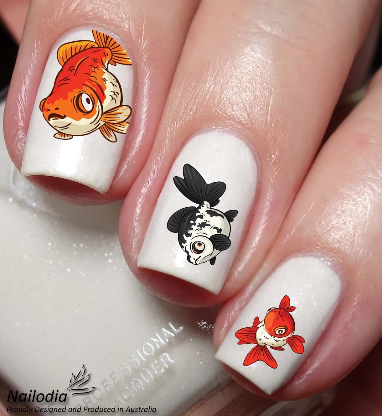 Goldfish Koi Nail Art Decal Sticker Water Transfer Slider