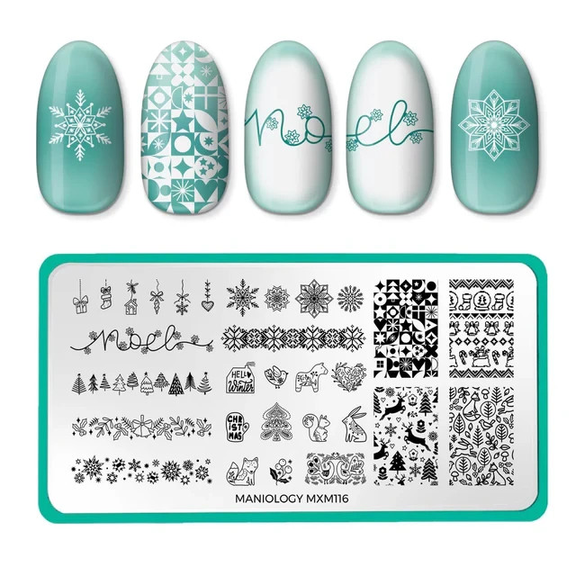 Maniology Nail Stamping Plate – Holiday Hygge: Nordic Gleam MXM116