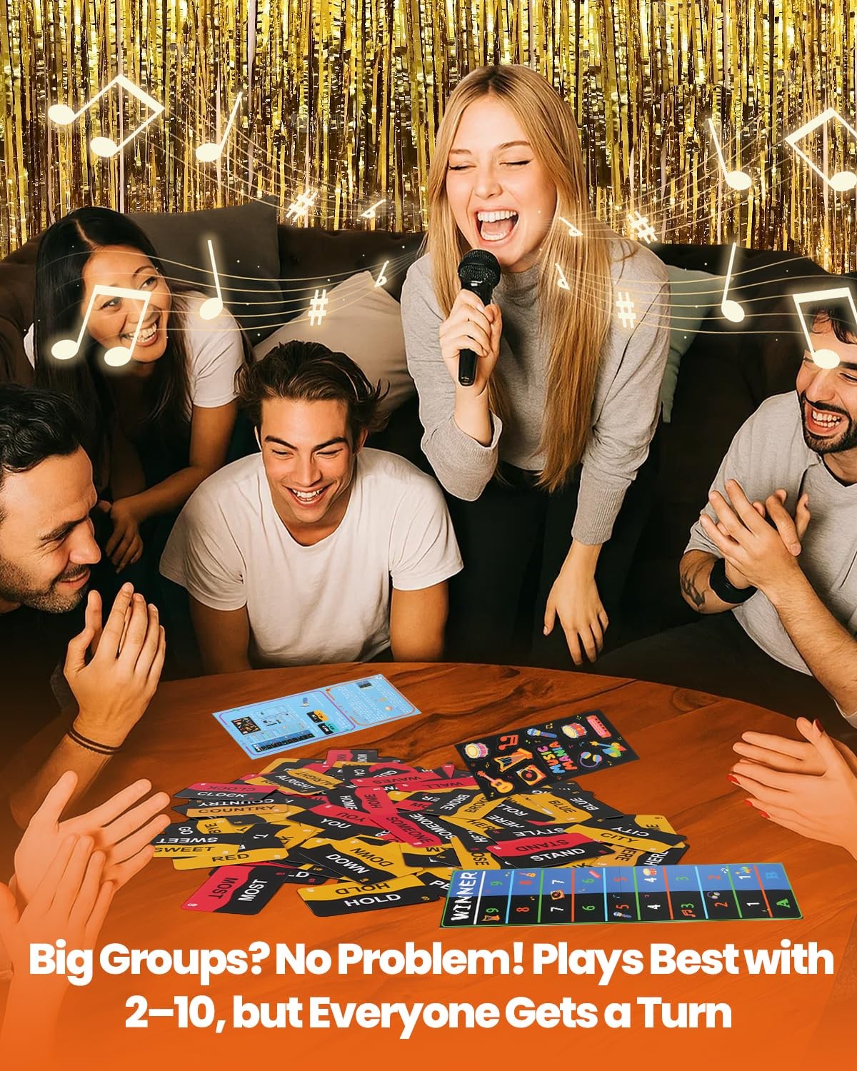ouaohu Grab Microphone Music Board Game, 7.87 inches x 3.54 inches, Black