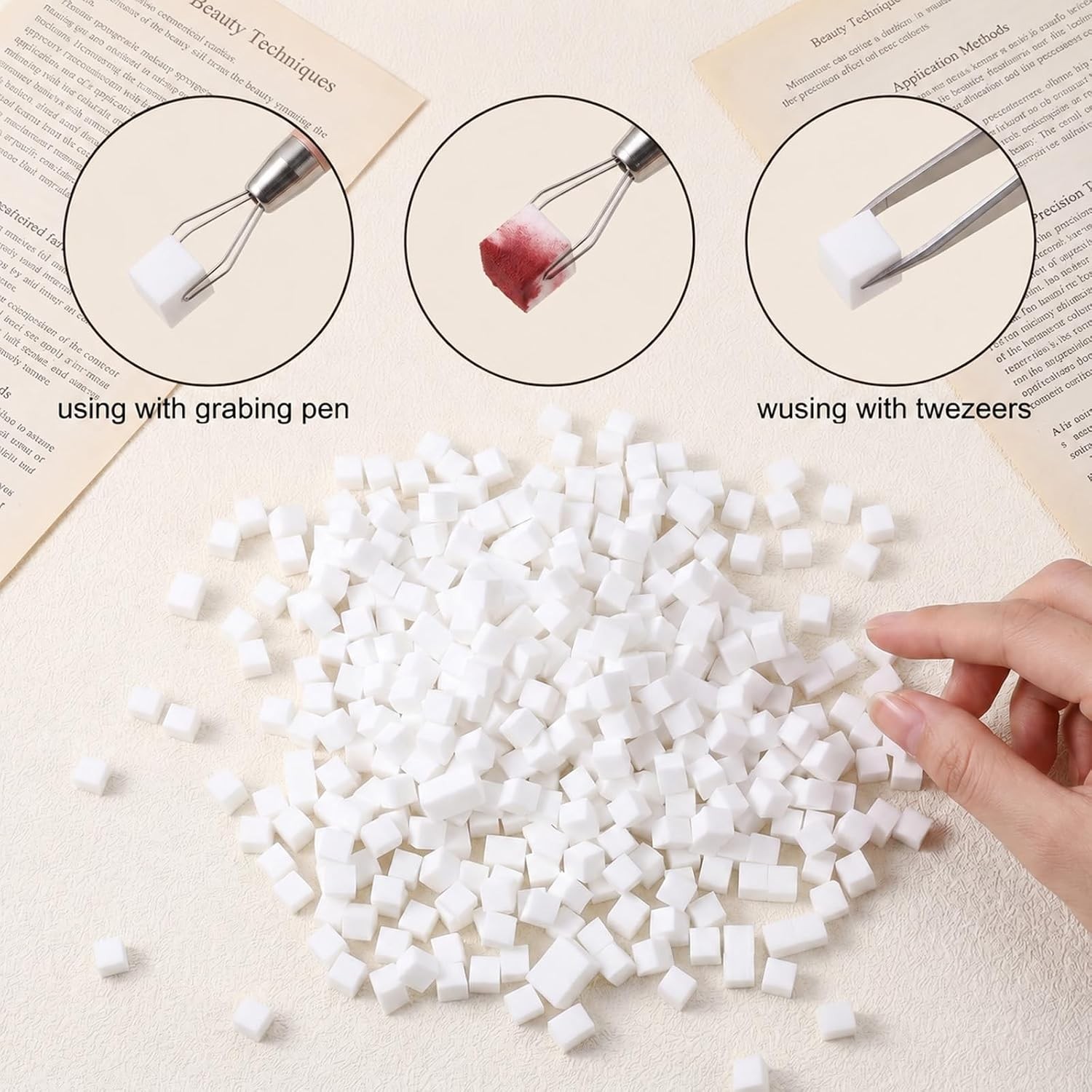 1-5Set Mini Nail Sponges for Gradient Nails Design Square Applicators Salon Home