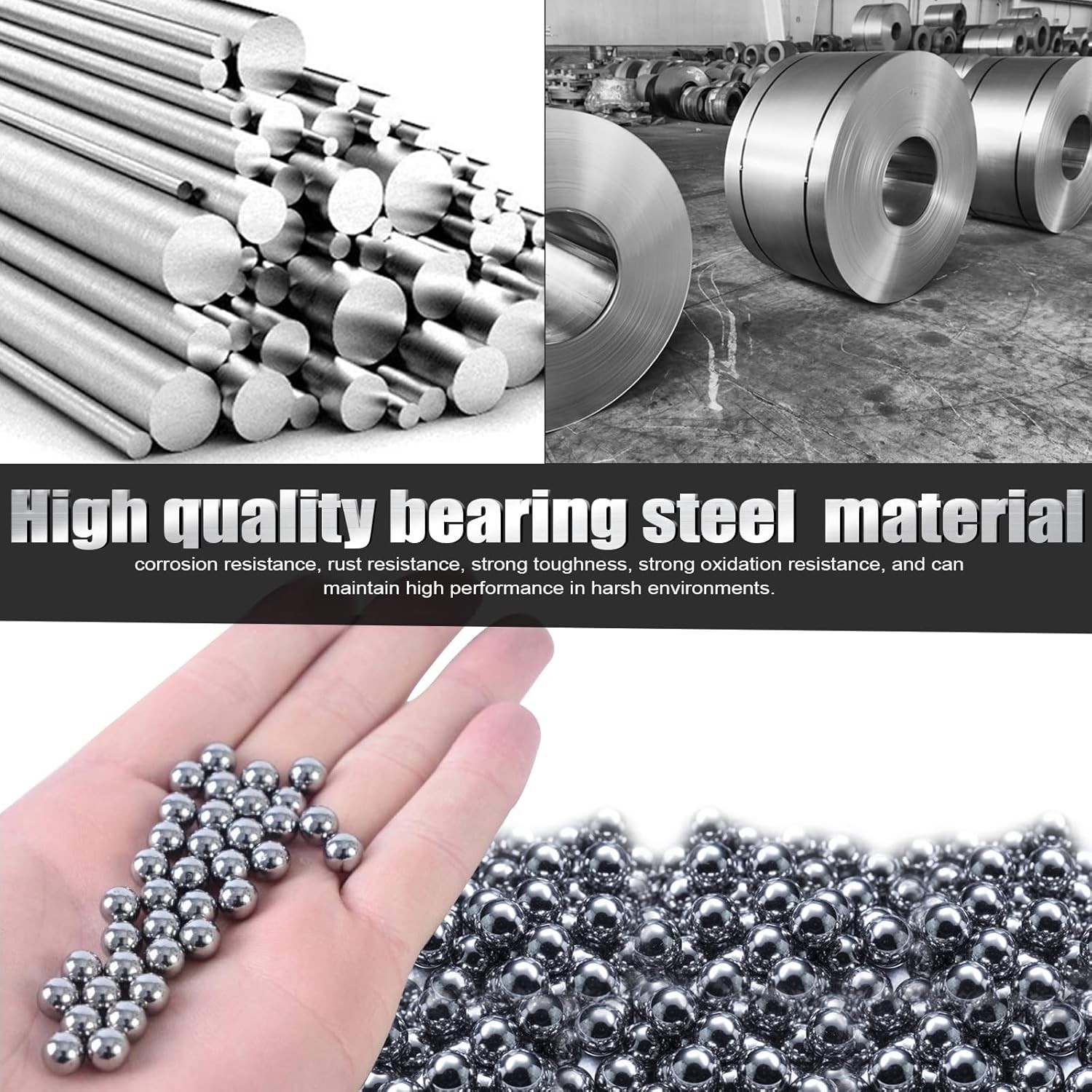 6pcs 2”inch Chrome Steel Bearing Balls 51mm Steel Balls Precision Bearing Bu…