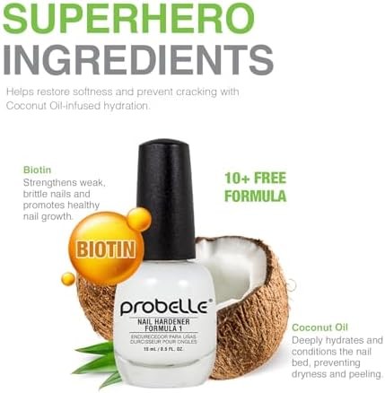 Probelle Nail Hardener Formula 1 – Repair Damaged Nails, Extra Strong Nail Growt