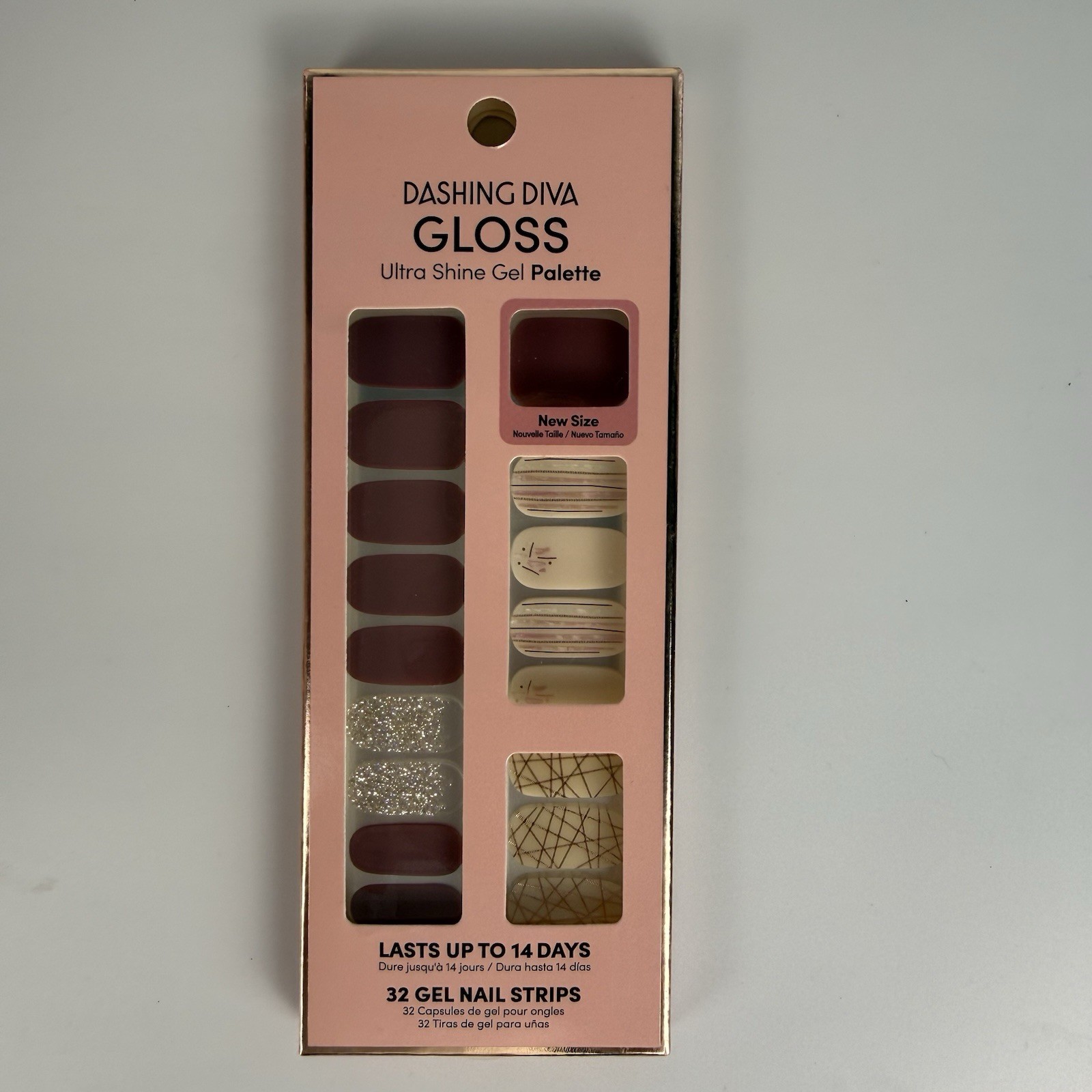 Dashing Diva Gloss Ultra Shine Gel Palette 32 Nail Strips Marbled Blue Lot of 5