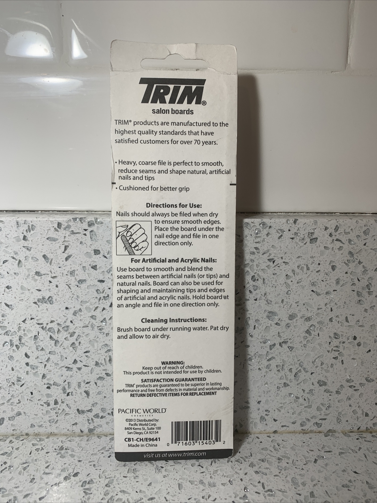 Trim Nail File Salon Boards 2 pack 15406 Fine1280GRIT Light Fine 320 GRIT