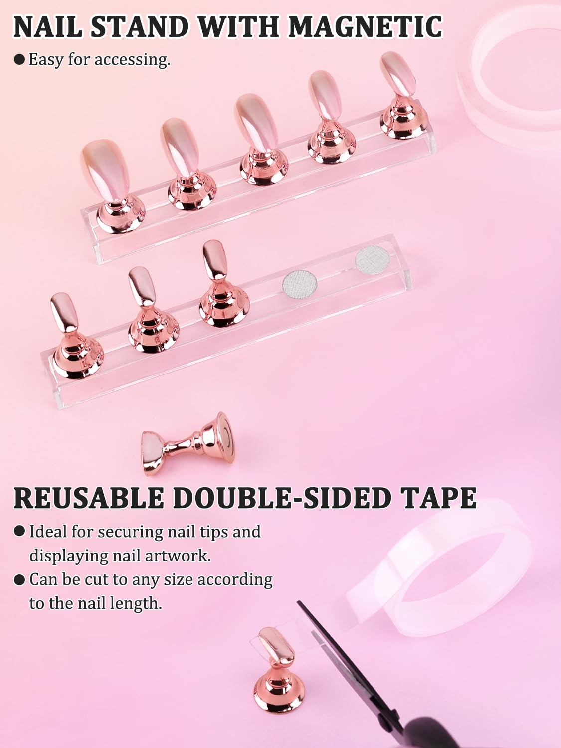 27-In-1 Nail Art Tools with Nail Stand Holder for Press on Painting