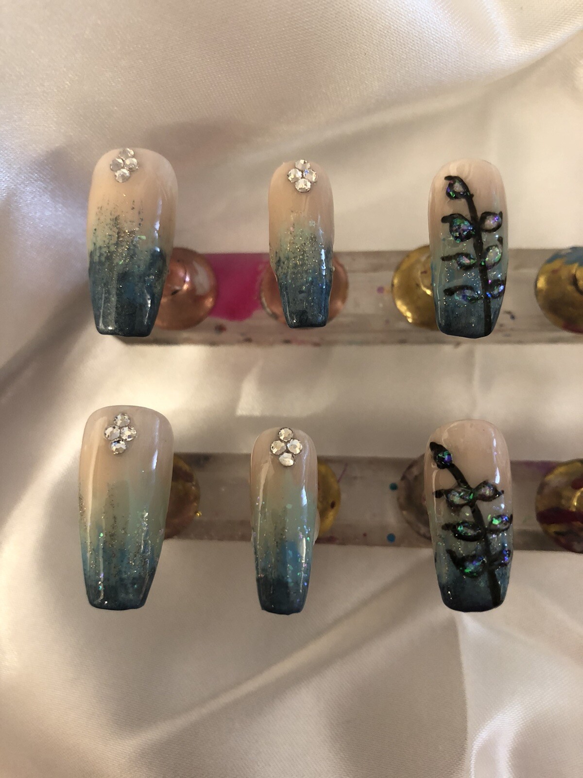 Z Nails! Gorgeous Set of Homemade/Handcrafted Press On Nails