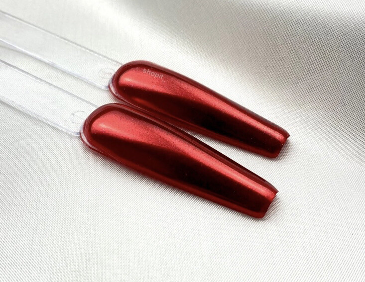 Red Mirror Powder Chrome Pigment Nail Art Christmas Mermaid Gel Polish Varnish