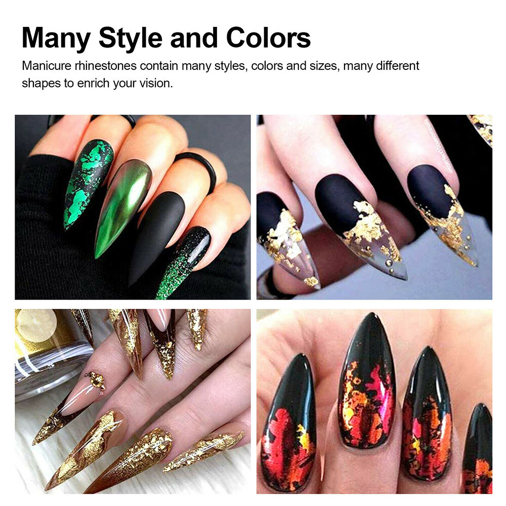 Colorful Fashion Nail Glitter Powder Sequins Laser Foils Flakes Nail Art Decors