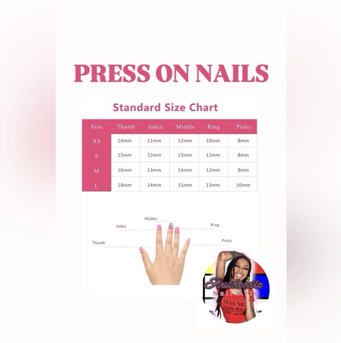 Almond Press-On Nails Peach White French 3D Flower by Authentic Nail Arts by Dia