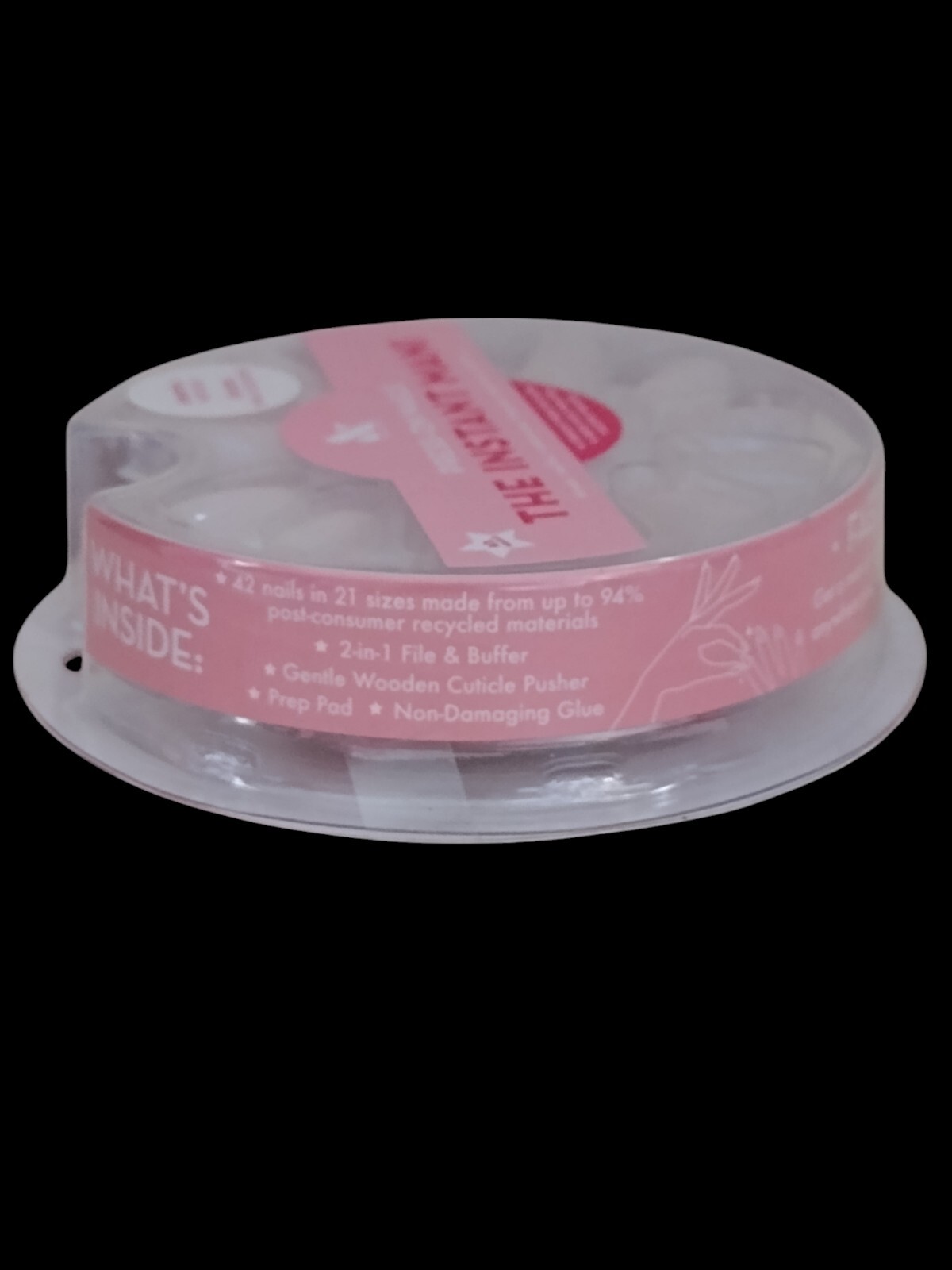 Olive & June Press-On Nails THE INSTANT MANI 42ct Medium Length PINK GOLDFISH