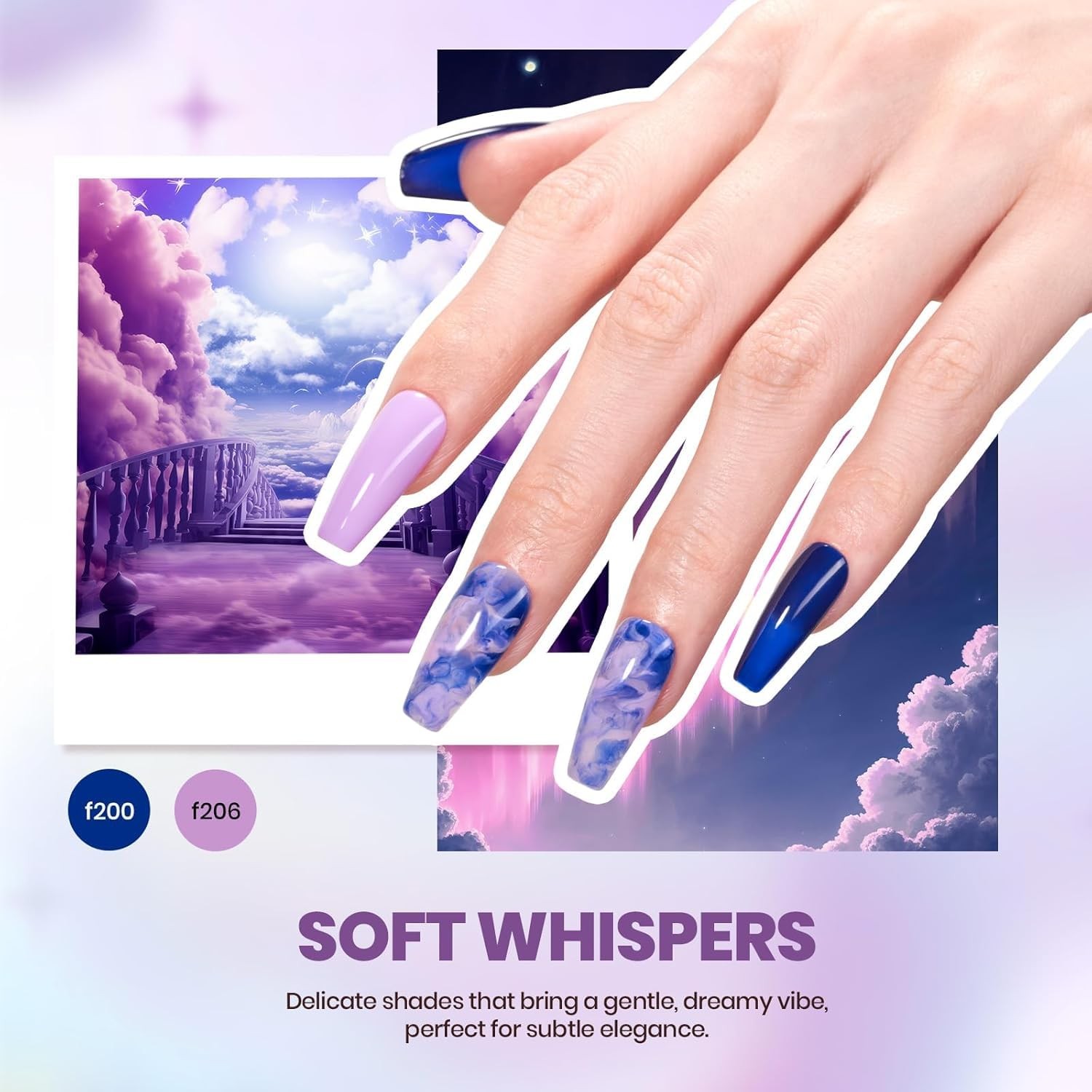 Beetles Gel Nail Polish Kit with UV Light – 0 – 20 Colors Colorful Dreamscape