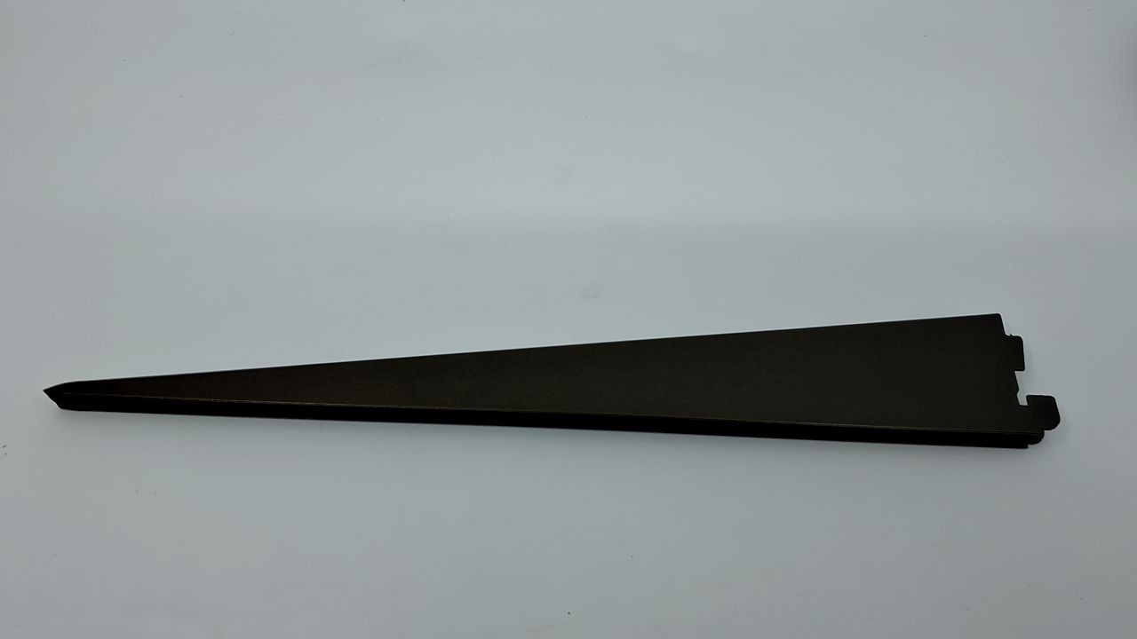 14 In Bronze Dual Track Shelf Bracket, Adjustable, Alloy Steel Construction