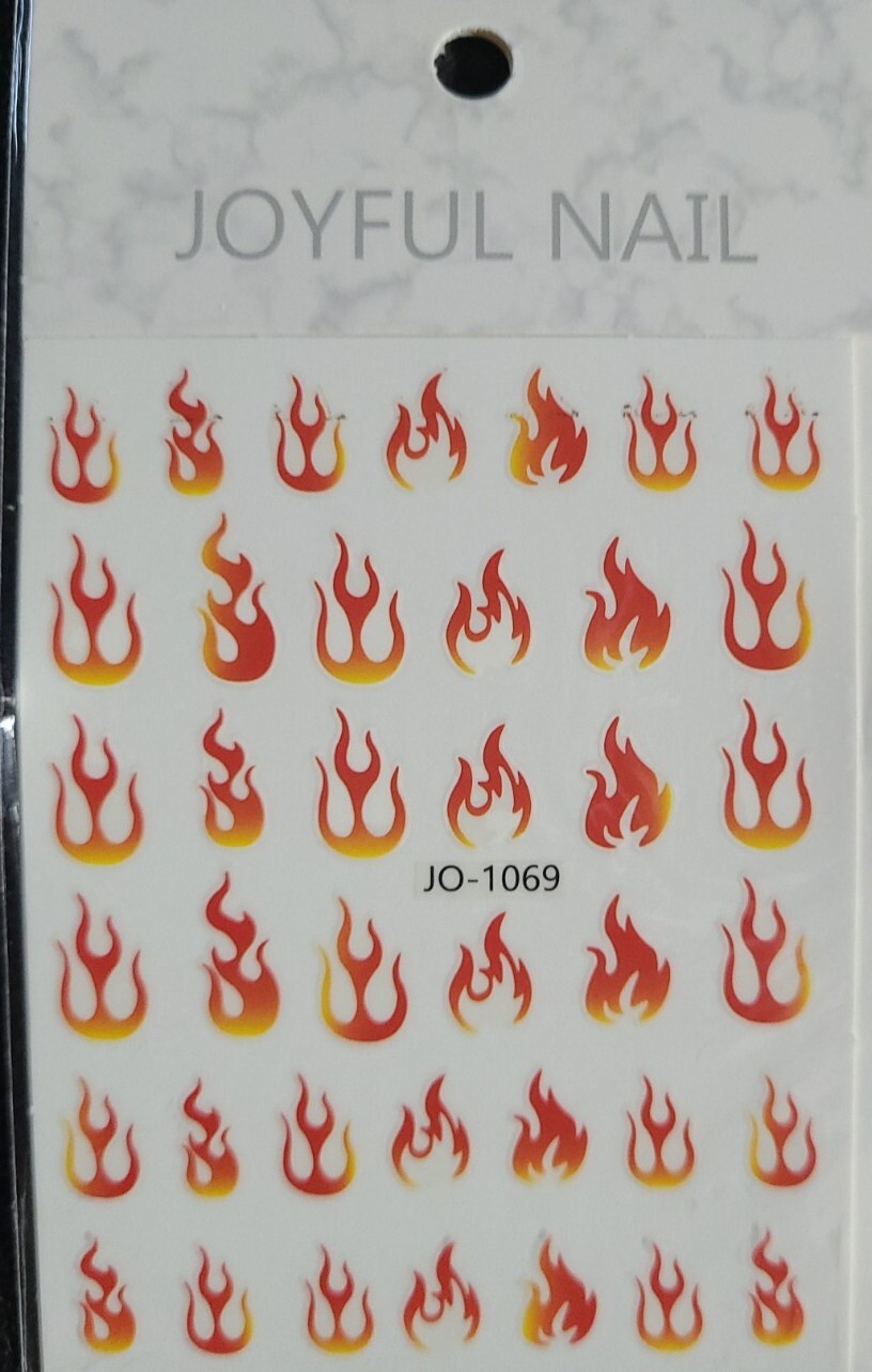 Flames Nail Art Stickers