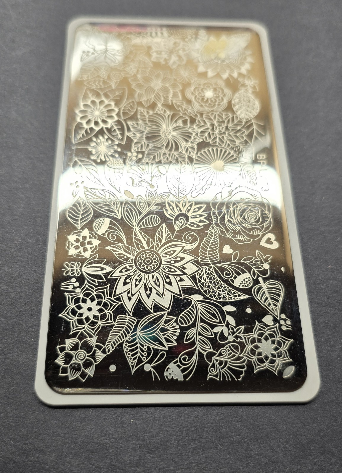 HTF Nail Art Stamp Plate BP-L073 Lace Doily Mandala Floral Spring Summer Flowers