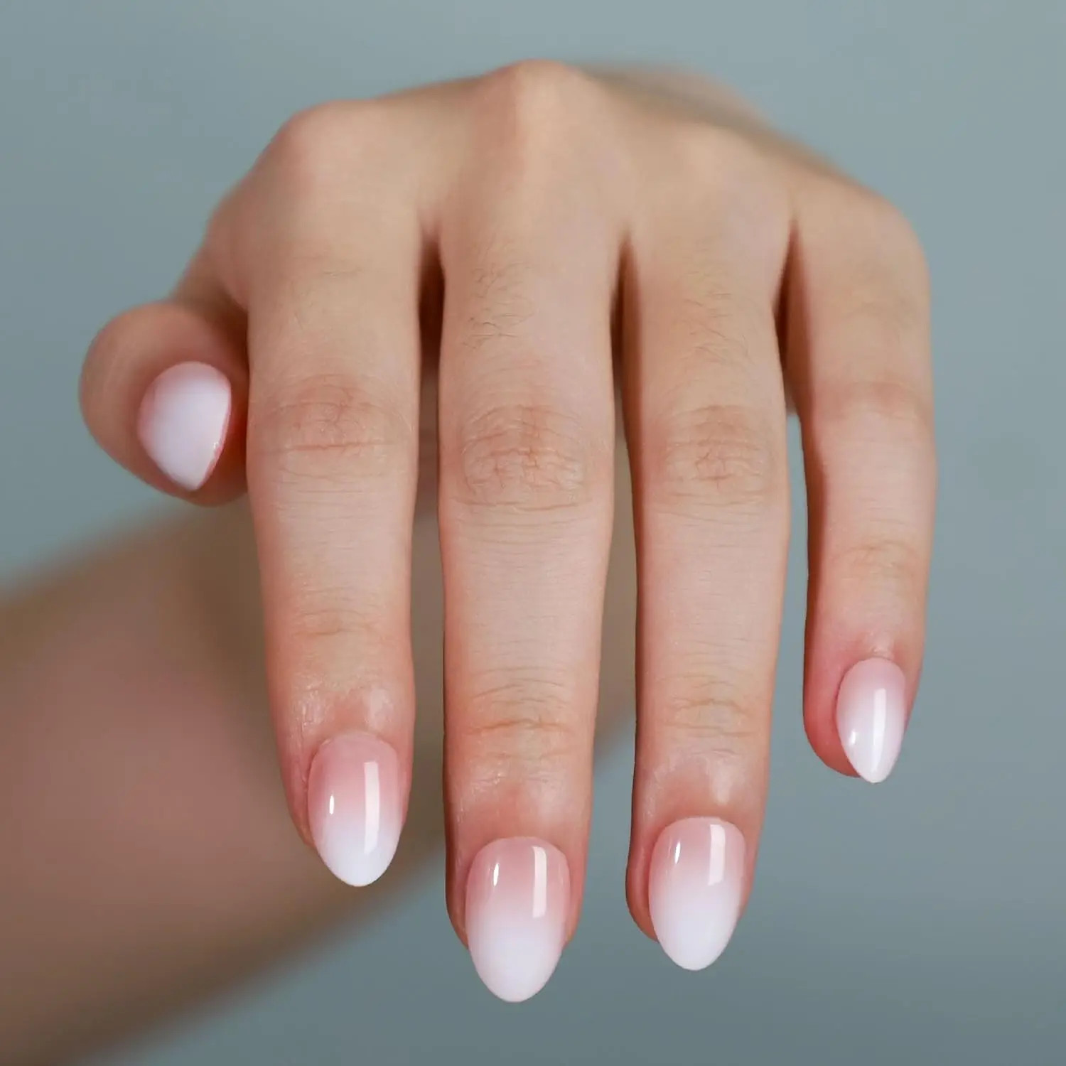 24PCS Press on Nails Short Almond Medium Fake False Nails With Glue Acrylic