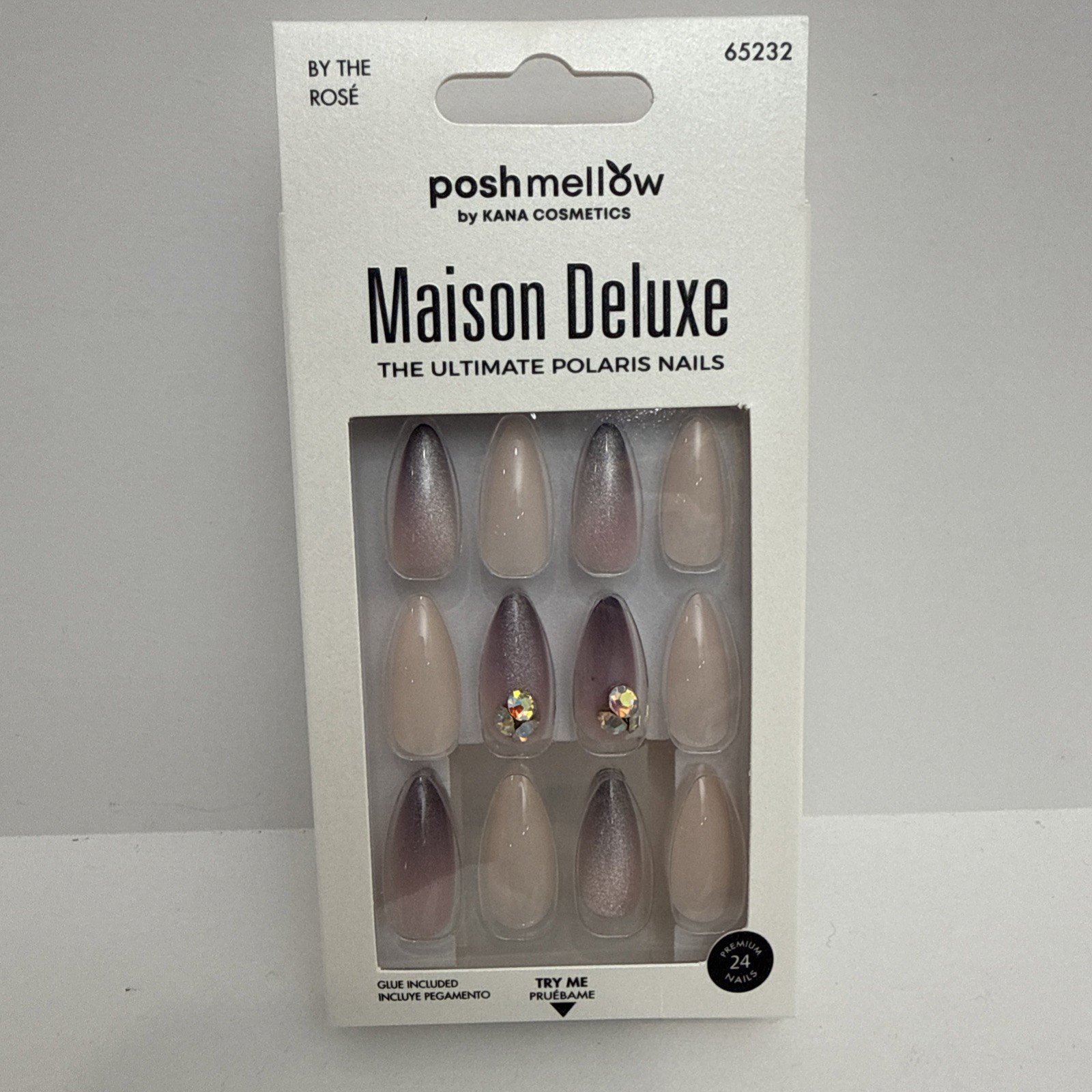 Poshmellow Maison Deluxe 24 Nails Glue Included – By The Rose #65232