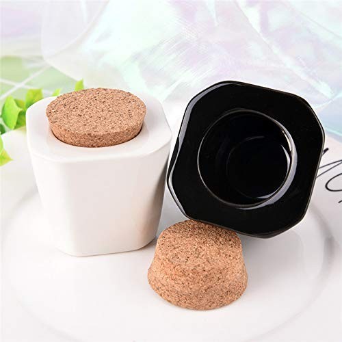 Porcelain Nail Art Dappen Dish Acrylic Liquid Powder Mini with Wooden Lid Anti