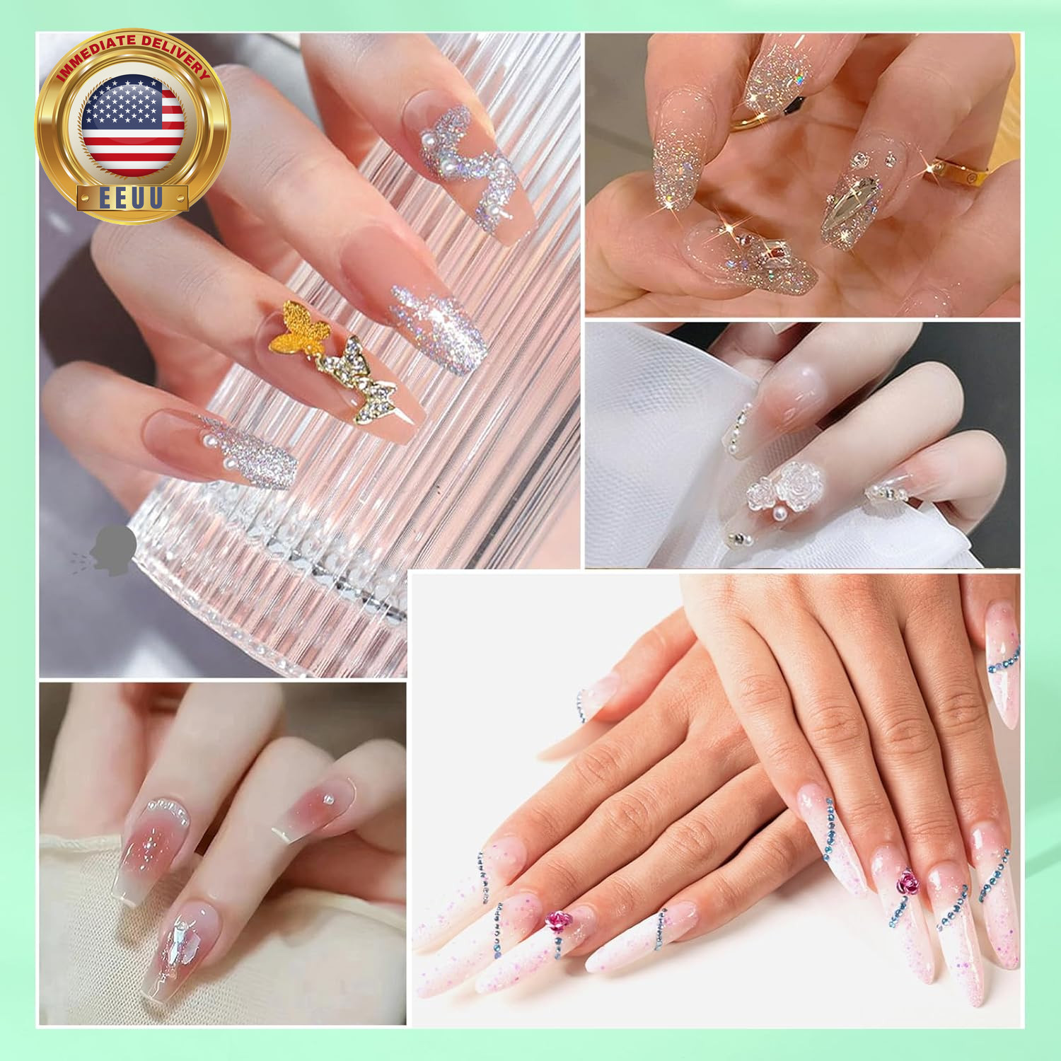 Acrylic Nail Kit Acrylic Powder and Liquid Set with Kolinsky Nail Brush, Lamp (N