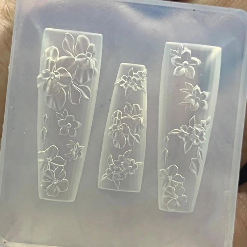 Easy Cleaning Flower Nail Carving Mold For Nail Charm Accessory Crafting