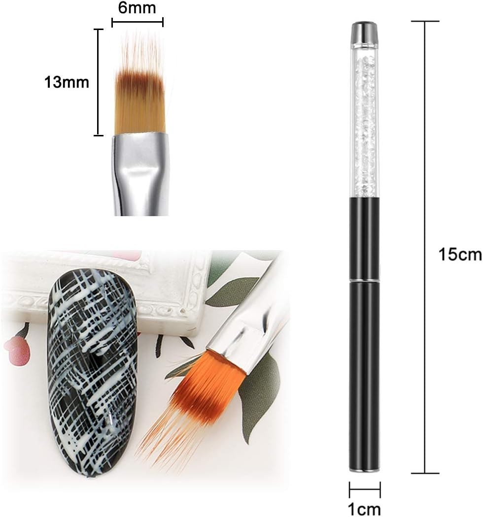 MUOBOFU Nail Art Brushes Nail Art Pens,Drawing Painting Gradients 7/9/11mm,5pcs
