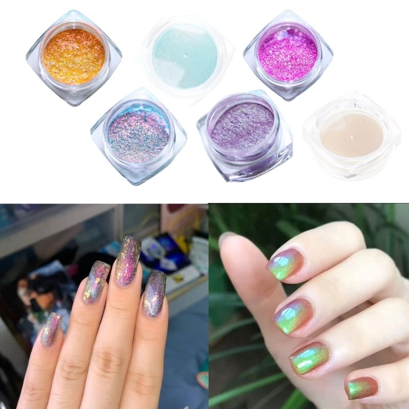 Chrome Nail Powder Metallic Nail Powder Coloretto Mirror Effect for Nail Art