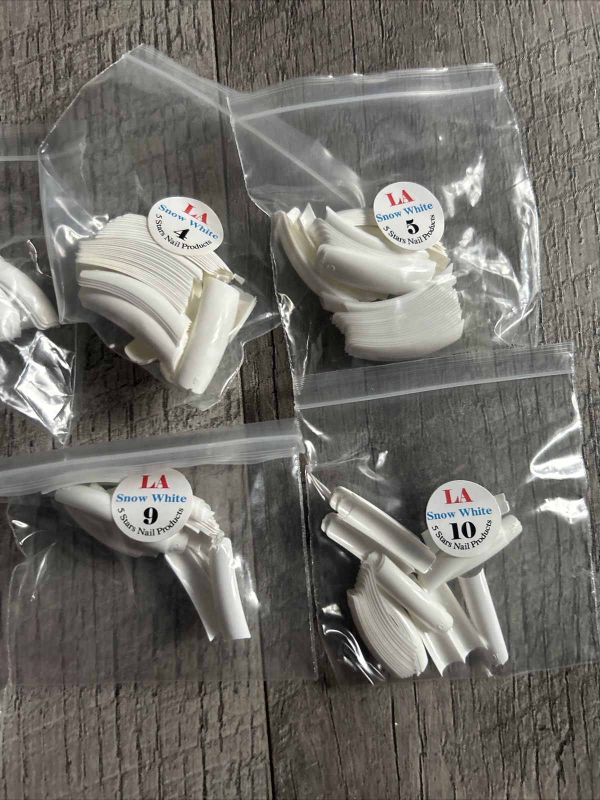 Size 0-10 French White Nail Tips For Artificial Nail Extension. 50 ct Per Pkg
