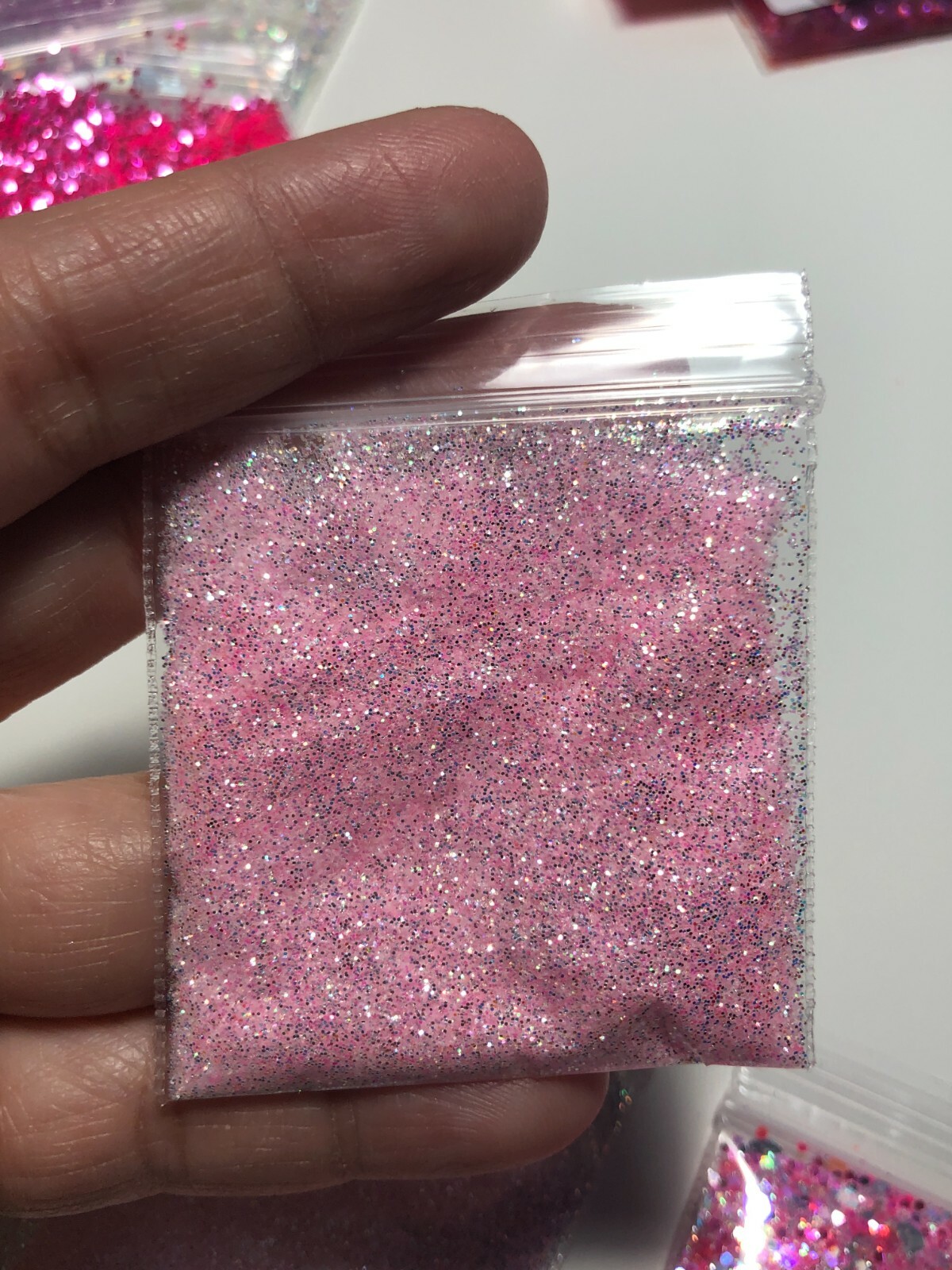 Limited Edition Pink Glitter Mix ” Love Bunny” Acrylic Gel Nail Art US seller