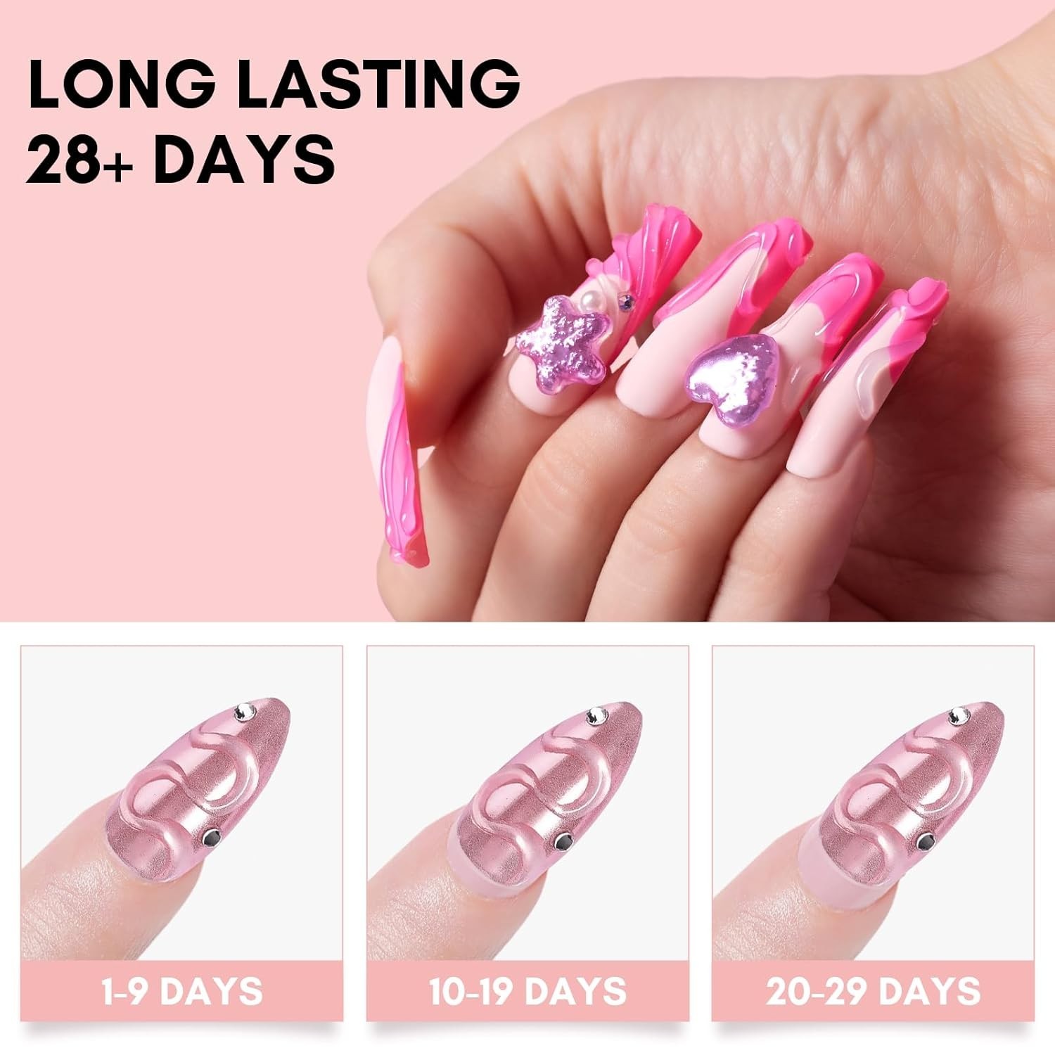 Easy-to-Use Nail Rhinestone Glue & 3D Gel – Perfect for Nail Lovers & Beginners