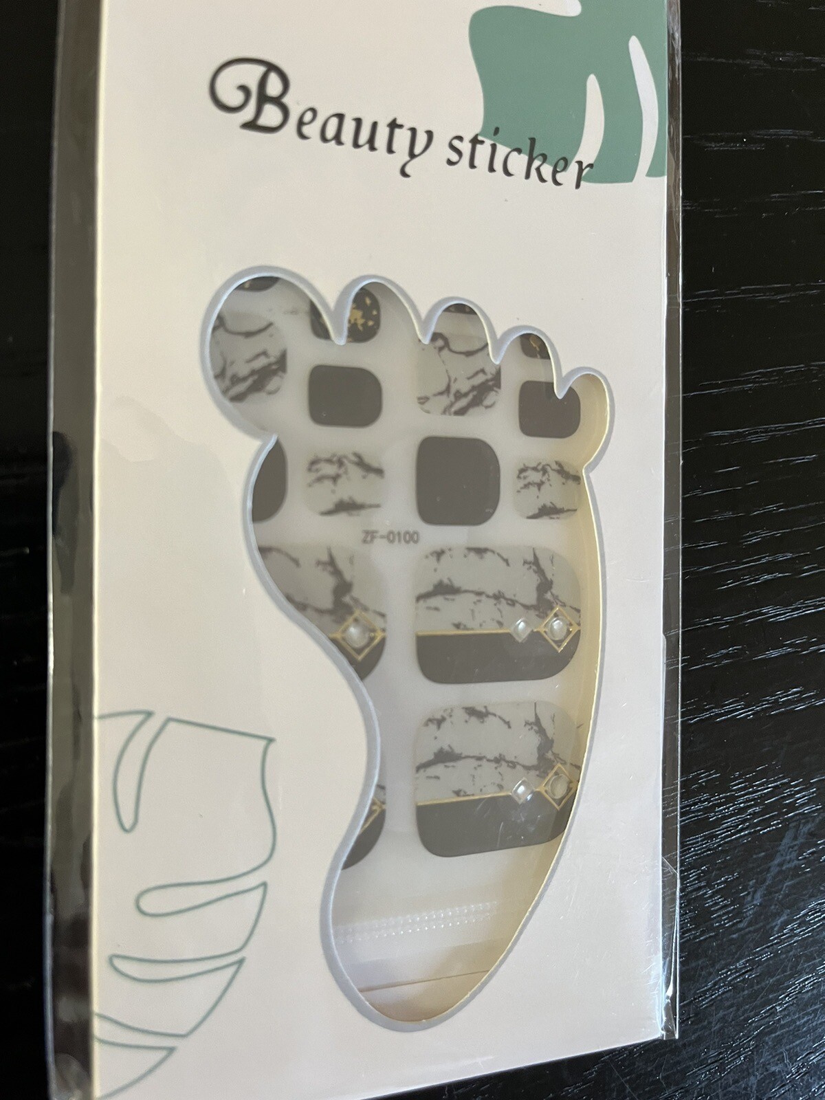 Fashion Accessories Beauty Stickers Toe Nails Marble Instant Artwork