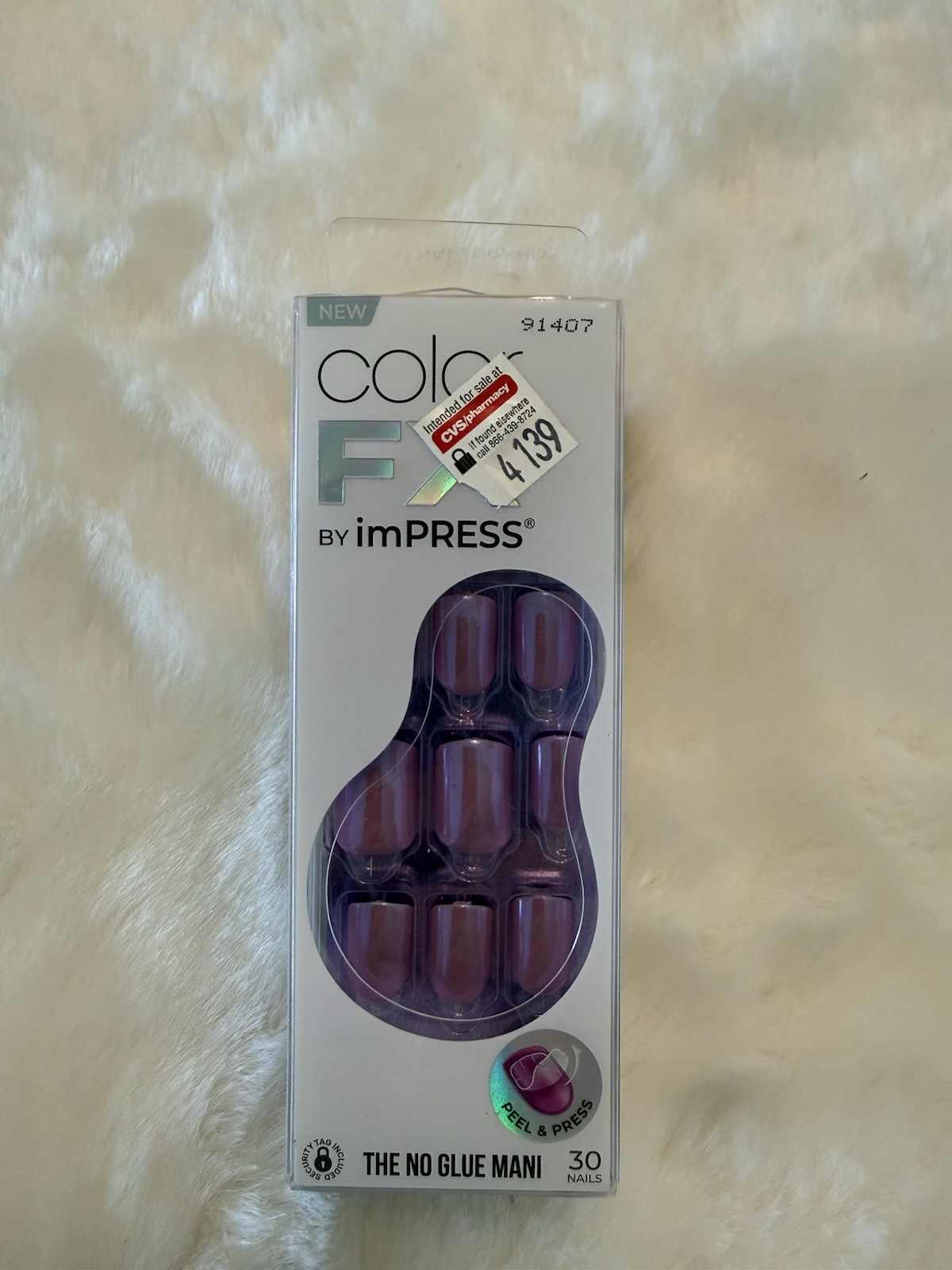 KISS No Glue Mani Press On Nails, Color FX, ‘Infinity’, Short Size