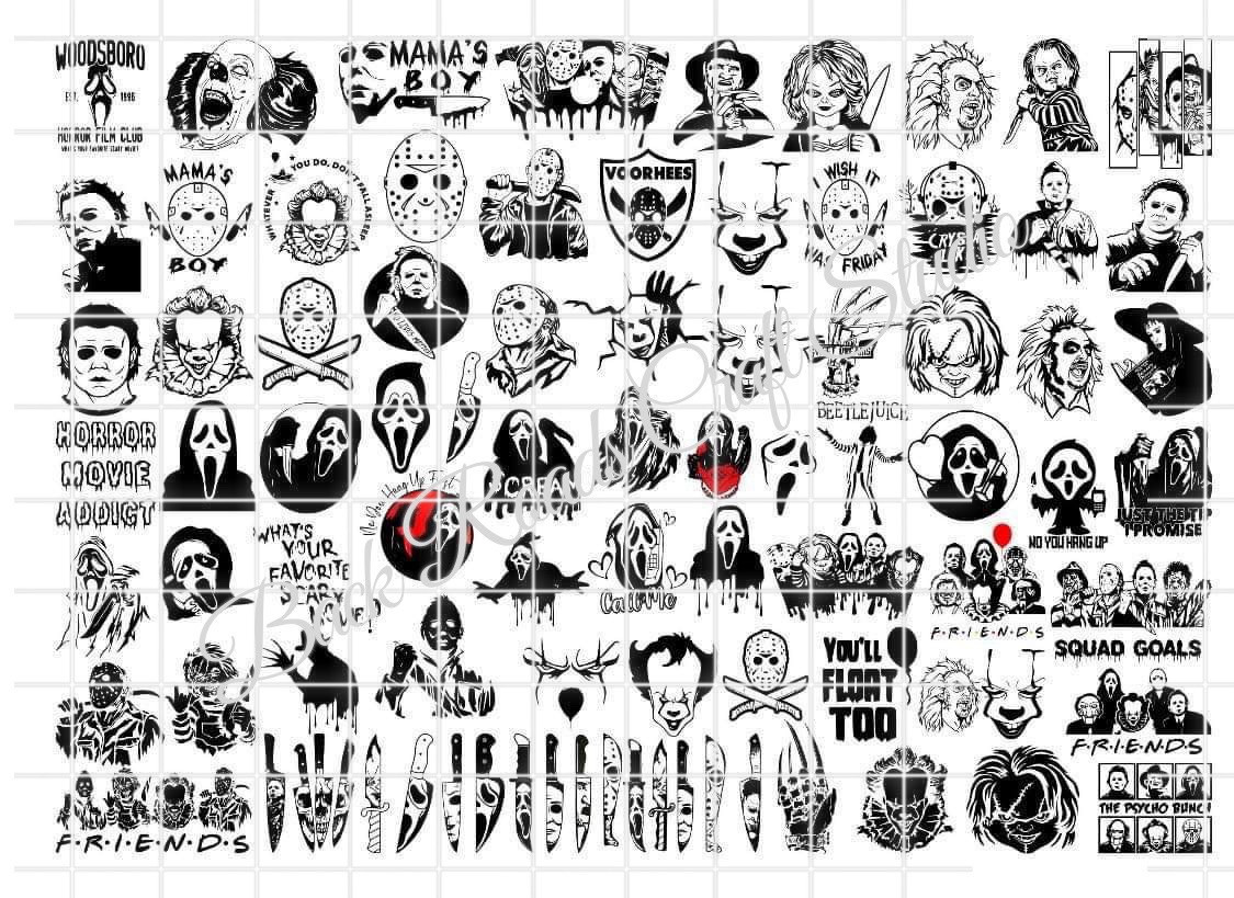 Spooky Waterslide Decals Finger Nail, Instructions (set of 50) SS