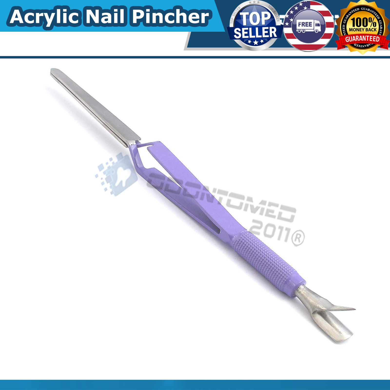 Acrylic Nail Pincher Cuticle Pusher Pinching Pinch Clamp Tool C Curve Tweezers