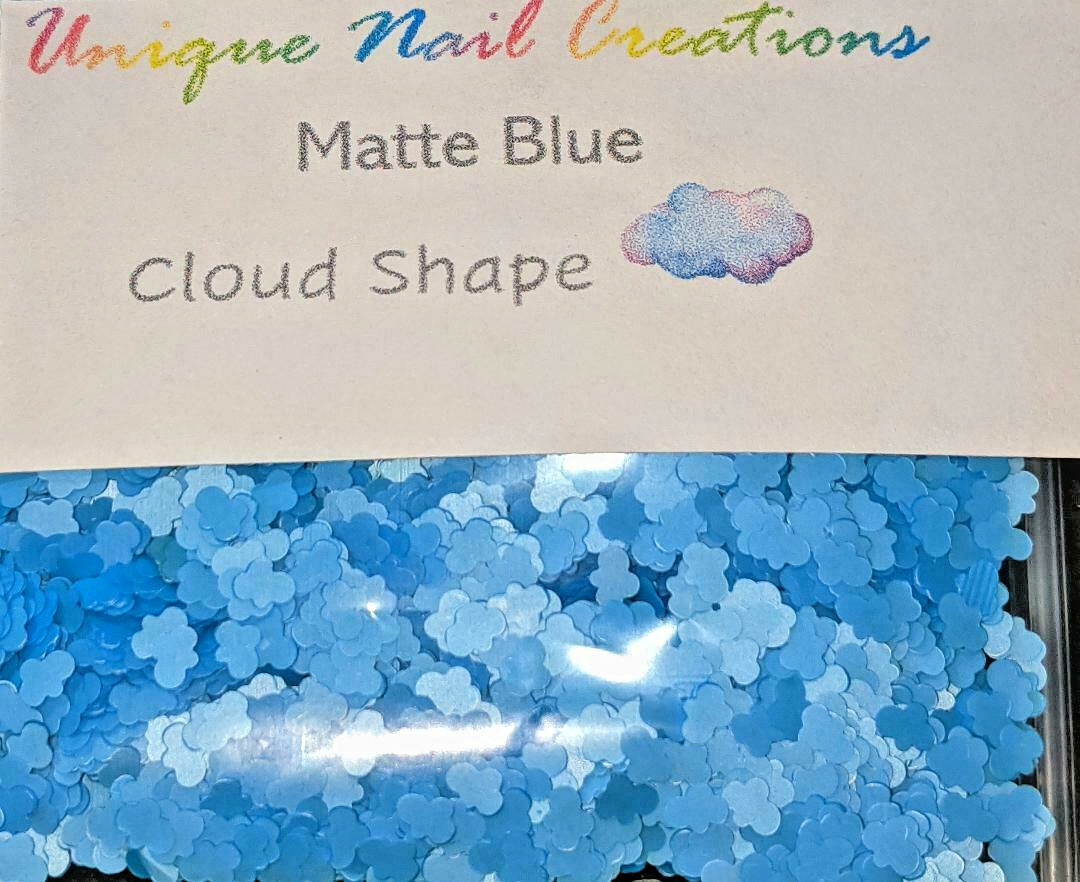 CLOUD Shape Glitter~U Choose Color~Nail Art•Acrylic•Gel•Body Art•Festival•Crafts