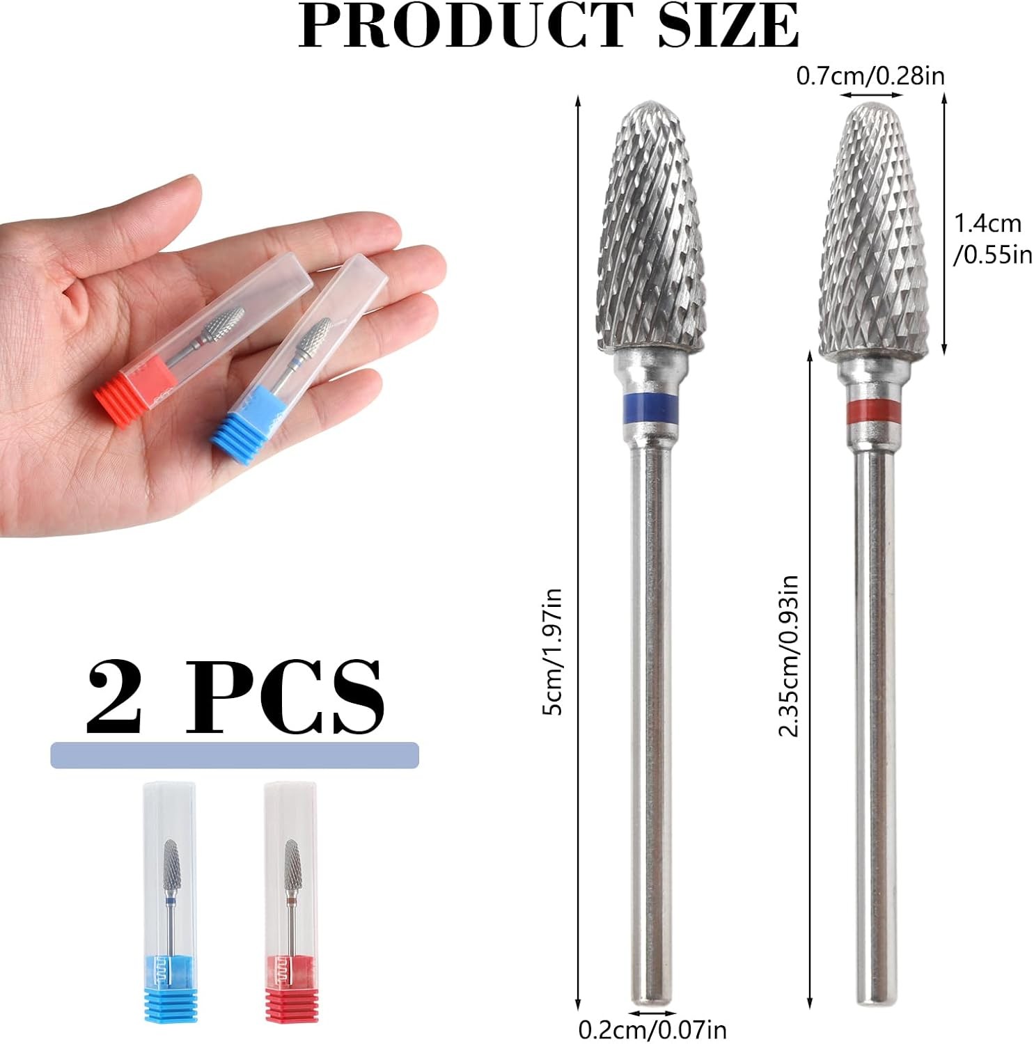 3/ 1 Profal Carbide Nail Drill Bits Sets, Tungsten Safety Drill Bits