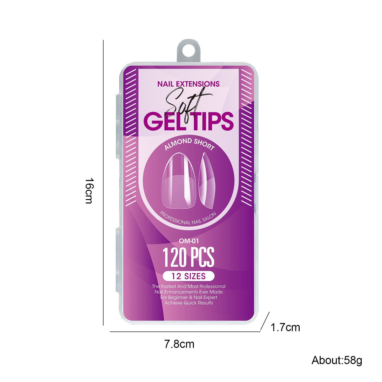 Soft Gel Nail Tips ~Almond Square Oval Stiletto Coffin Shape Nails ~120pcs/Box