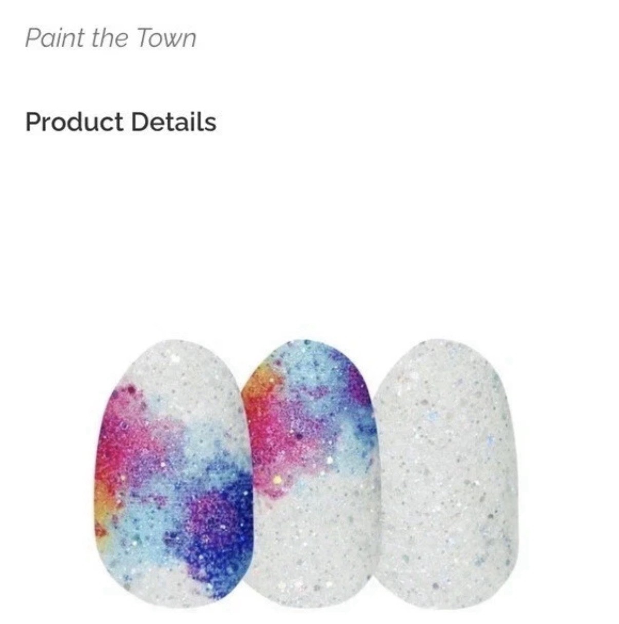 Color Street Paint the Town Holographic Nail Polish Strips Easy Peel FDG345