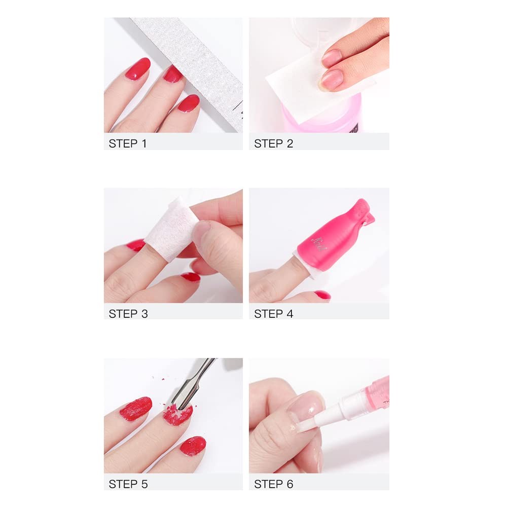Pink Gel Nail Polish Remover Tools 540 PCS Lint Free Wipes Cotton