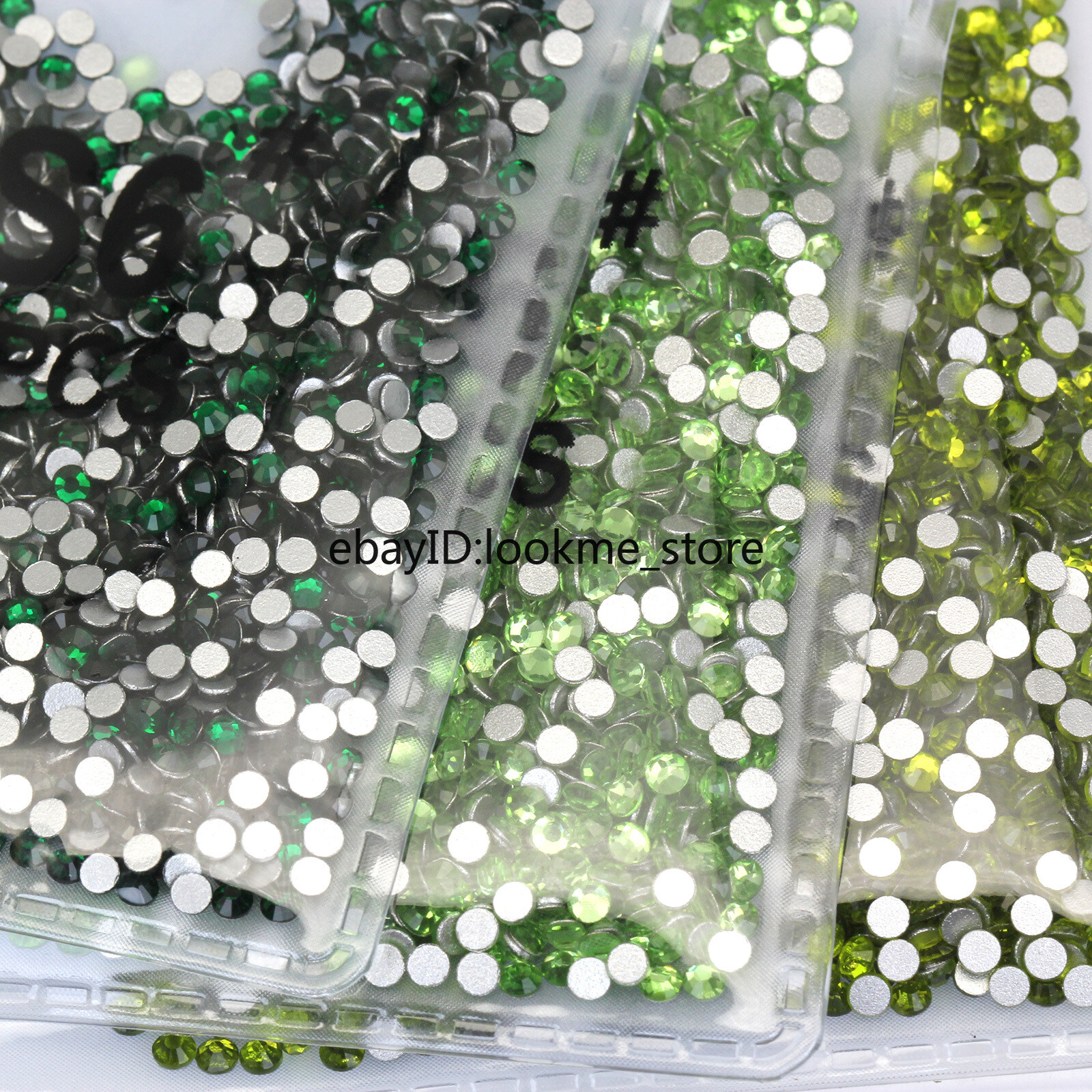 1440pcs 2 mm (ss6) Crystal Glass Rhinestones Flatback Gems Nail Art Crafts Decor