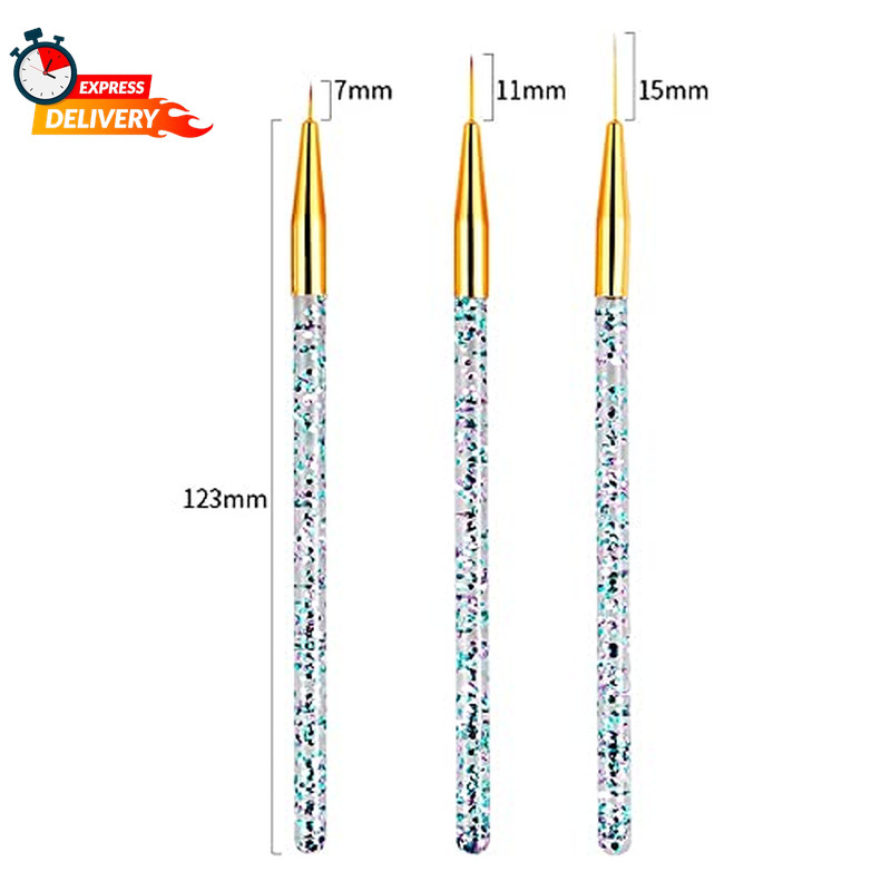 31Pcs Nail Art Brushes, Nail Art Tool Set, Dotting Dust Brush,Striping Brushes
