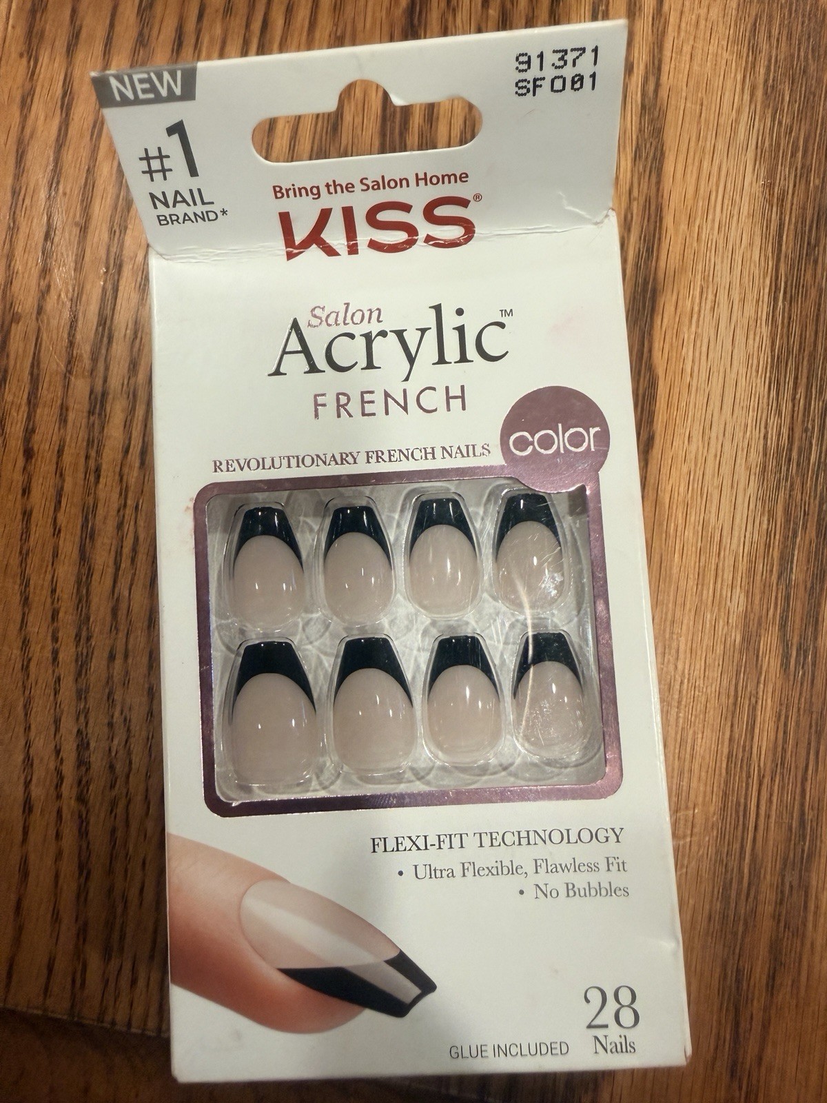 Kiss Salon Acrylic French Revolutionary Nails SF001 Short Manicure New