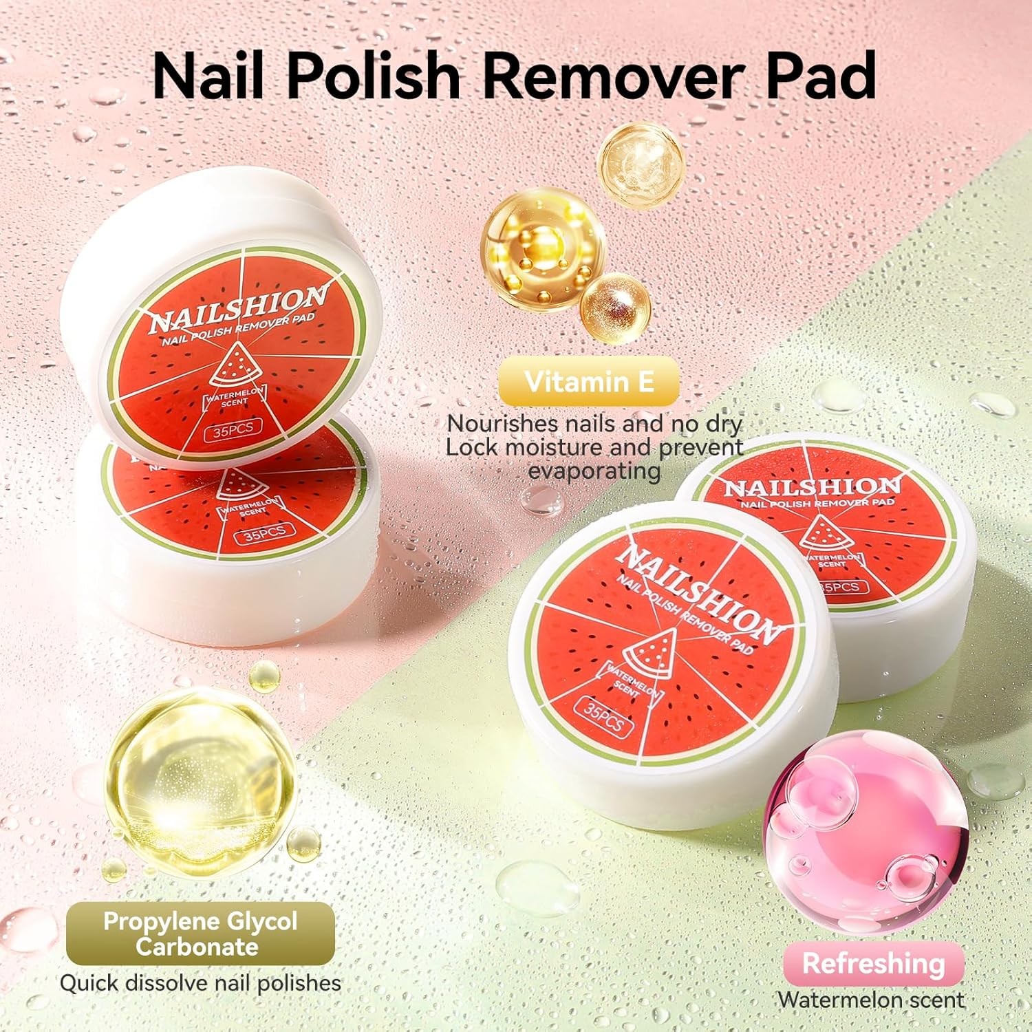 Nail Polish Remover Pads, 140 Pcs Travel Fingernail Polishes Wipes in 4…