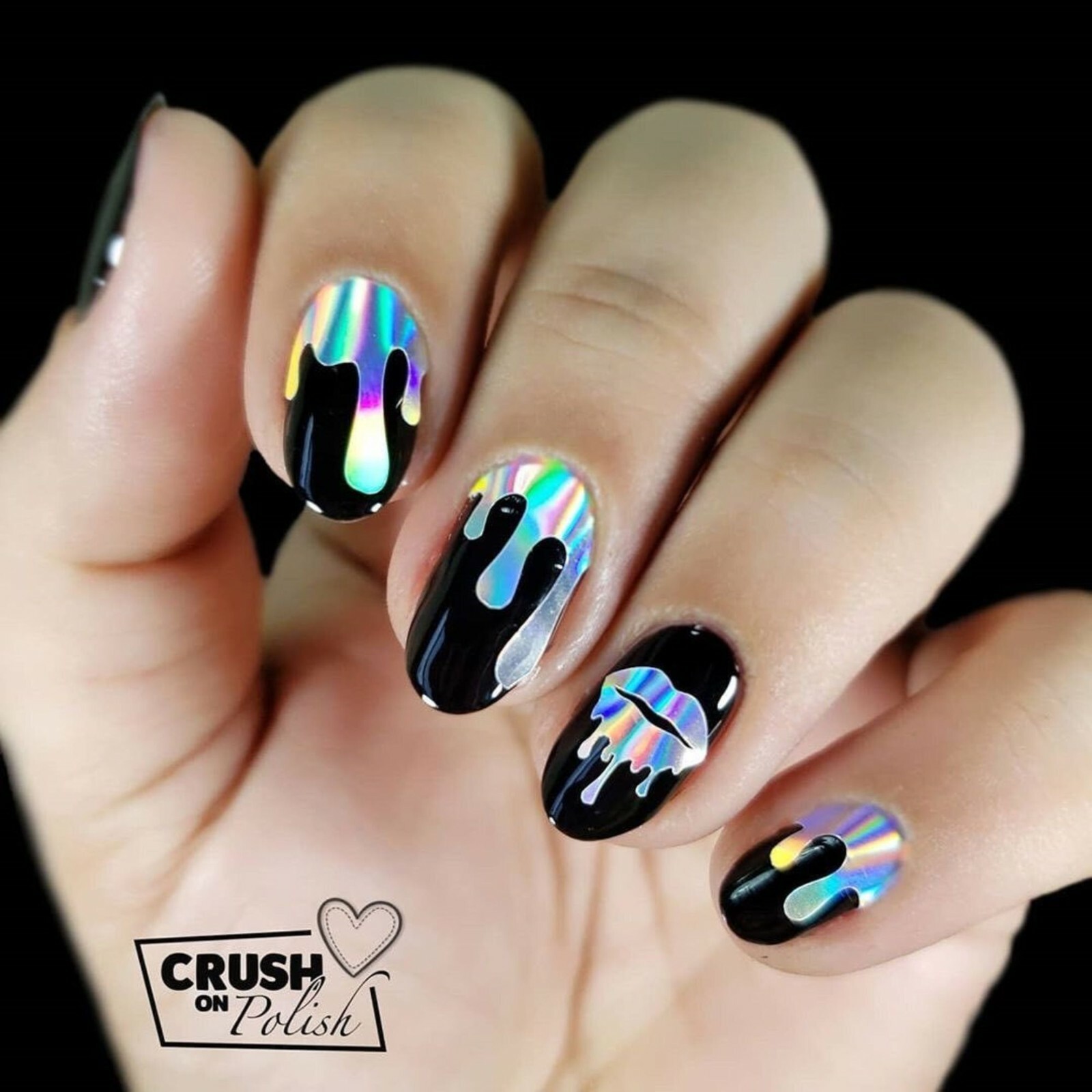 Dripping Flames Stickers (Holo) – Daily Charme Collaboration, Nail Stickers