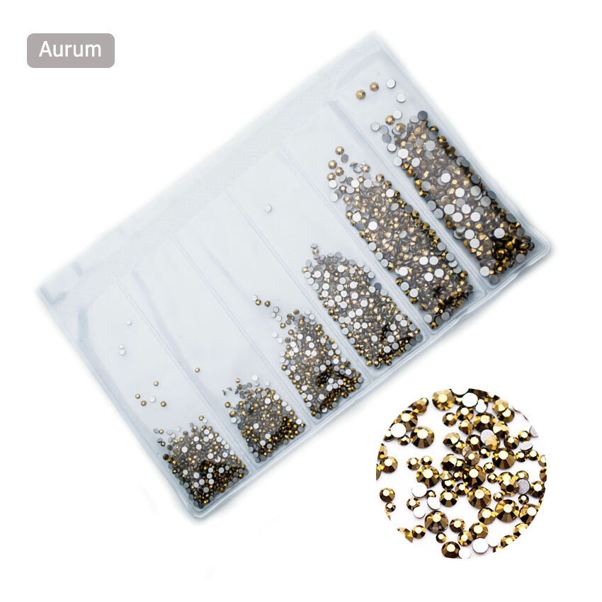 1440PCS Multi-size Nail Art Rhinestones Crystals Nails Design Decorations Gems