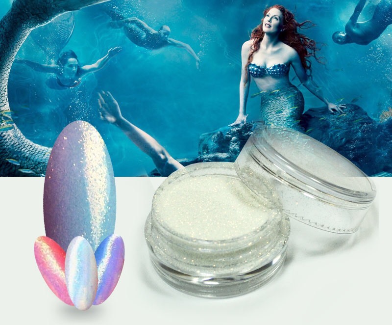 MERMAID EFFECT GLITTER NAIL ART POWDER DUST GLIMMER Hot Nails Iridescent 3g UK