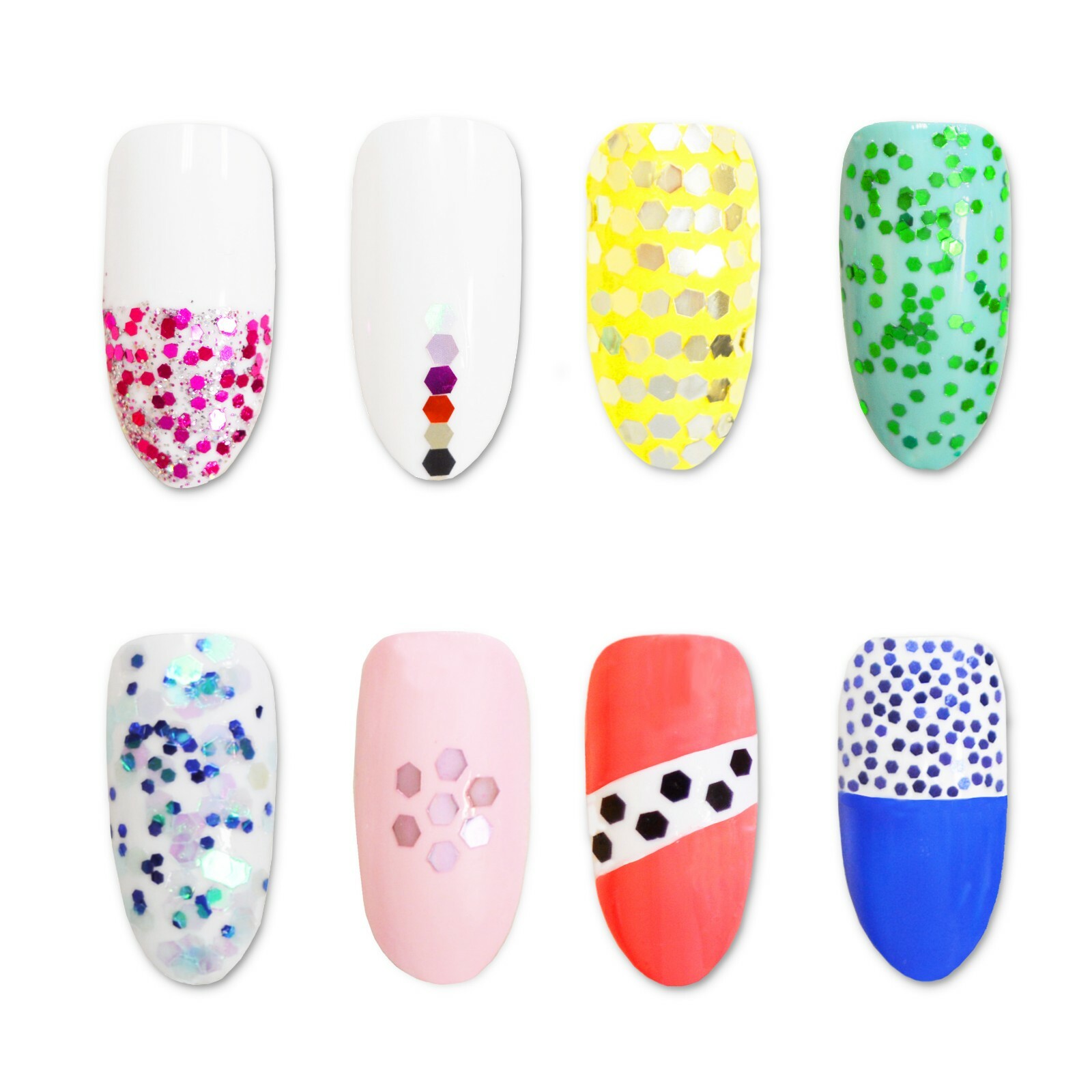 12 Color Nail Art Glitter Sparkle Sequins Holographic Metallic Flakes Nail Decor