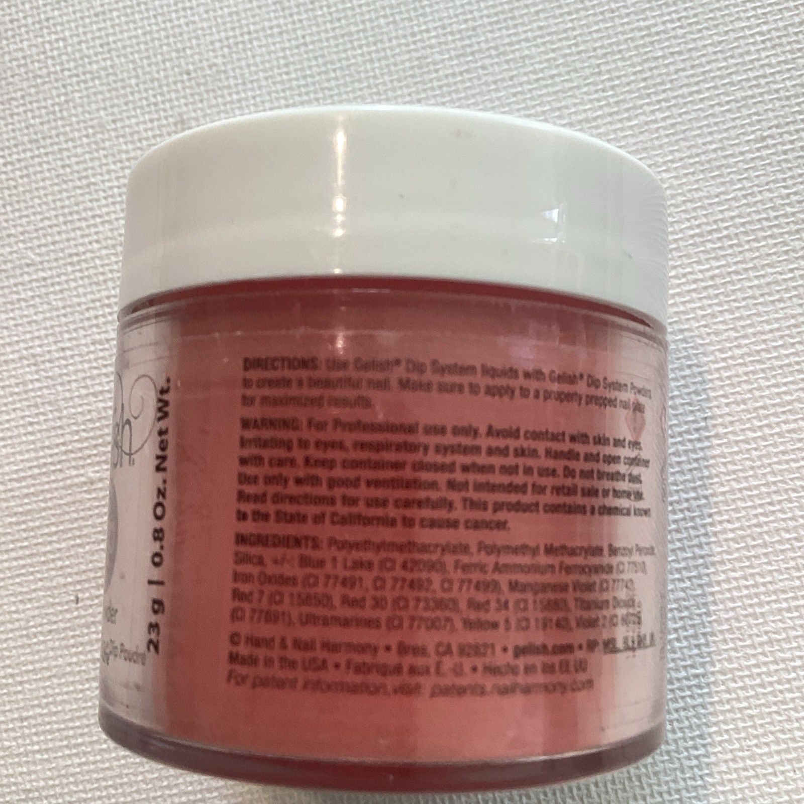 Gelish Dip Powder Essentials Prof Nail Art 23g/0.8oz UNSEALED Fire Cracker Red
