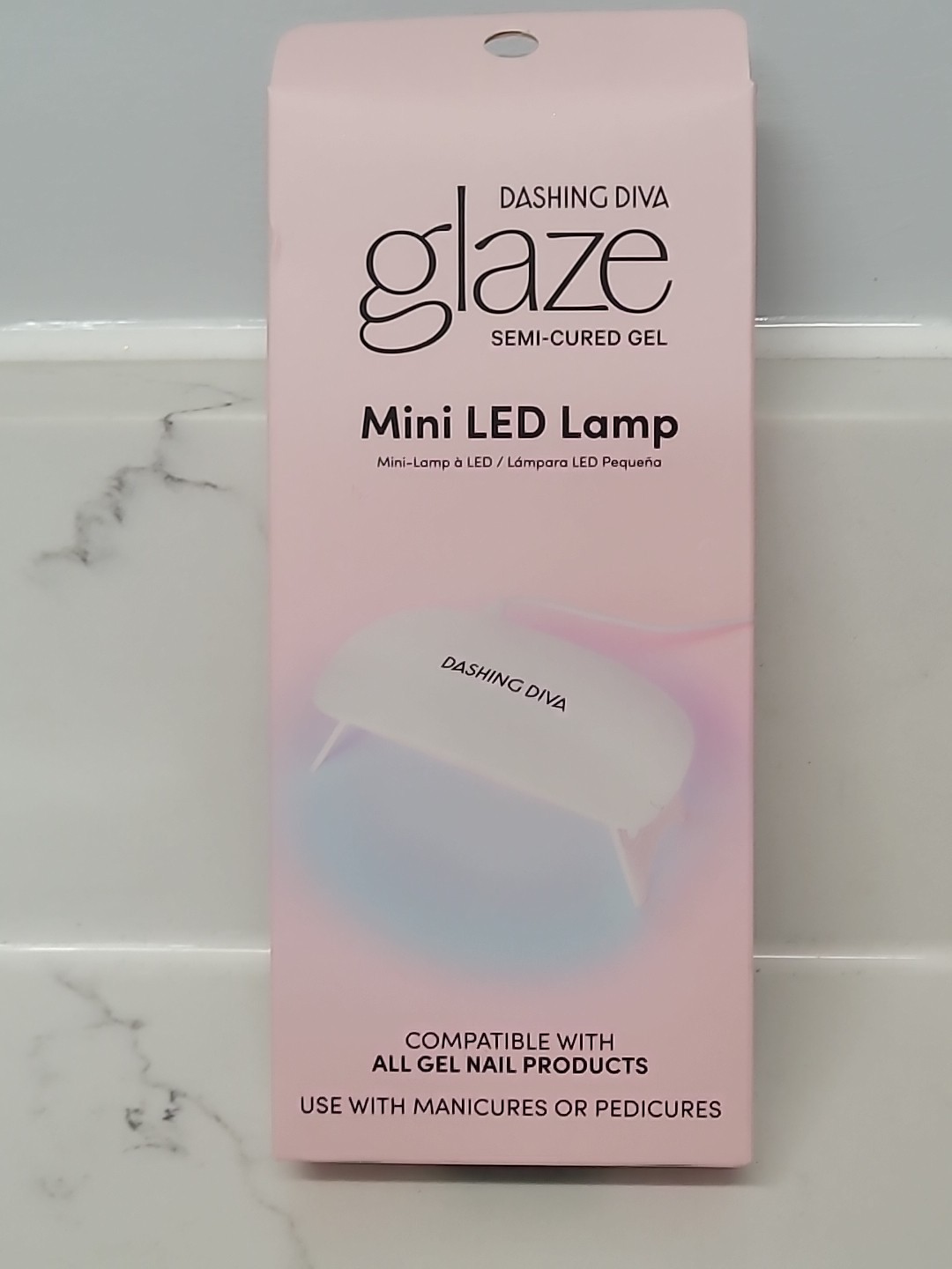 DASHING DIVA GLAZE MINI LED LAMP+22 LED SEMI-CURED GEL NAIL STRIPS+BONUS NEW DD3