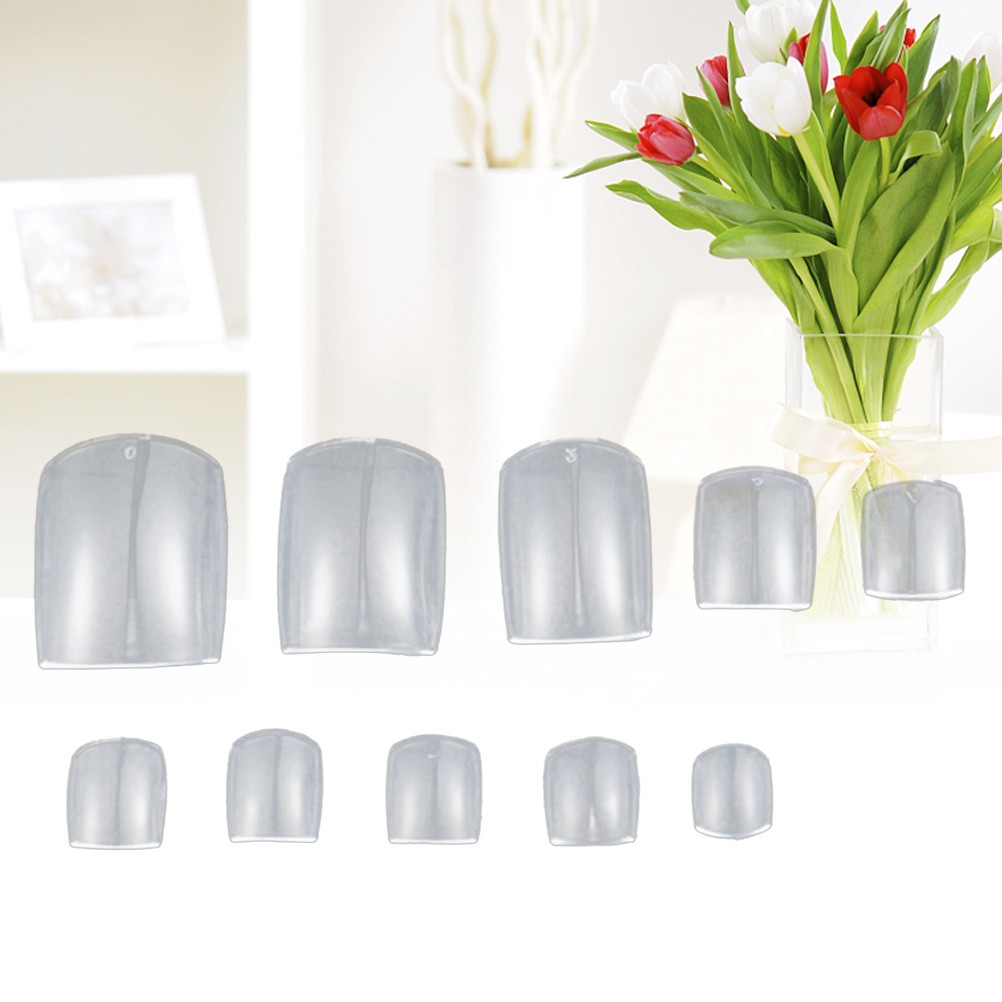 100Pcs Reusable Transparent Toenail Stickers for DIY Nail Art
