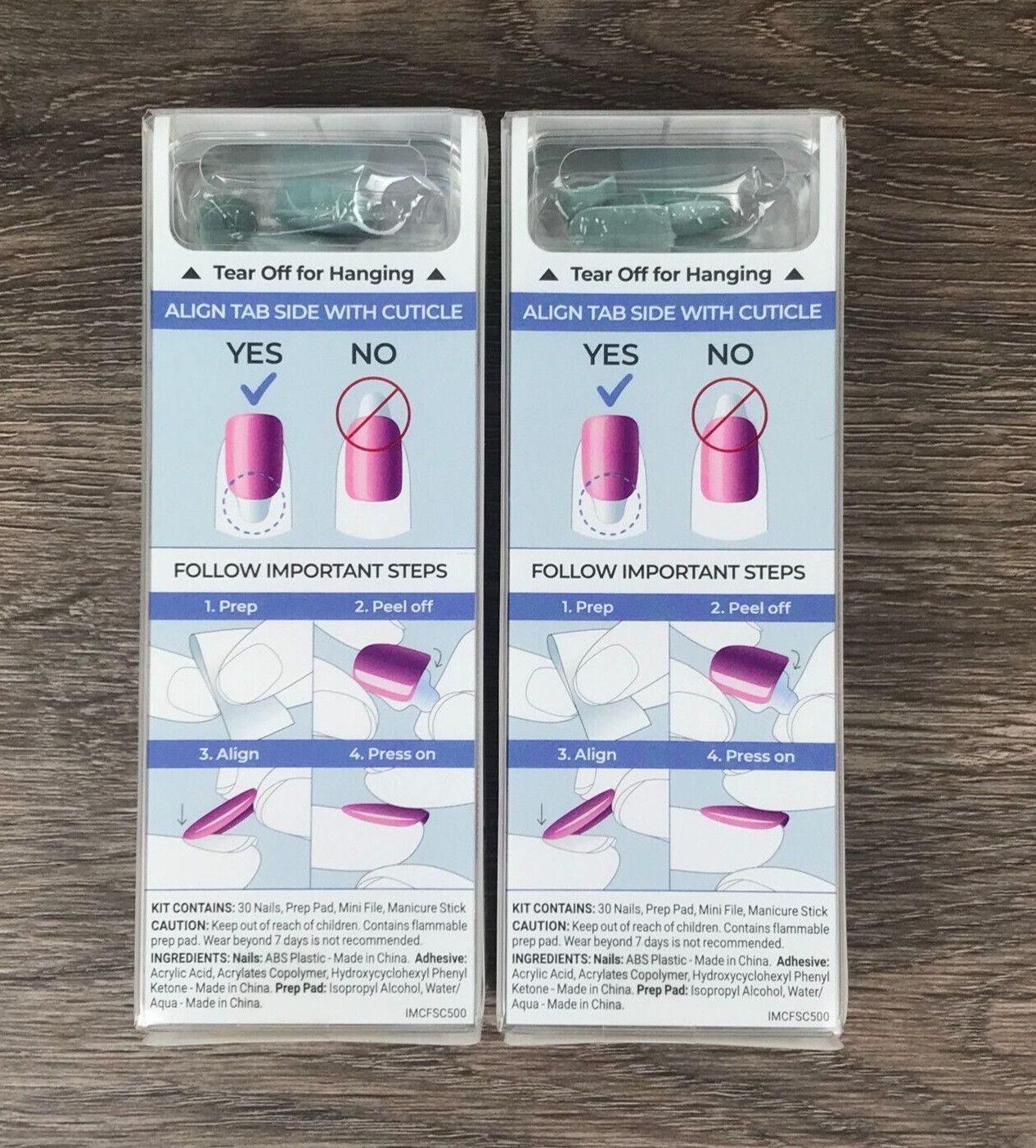 KISS imPRESS Color FX 30 Count Press On Nails – After Hours – Lot of 2